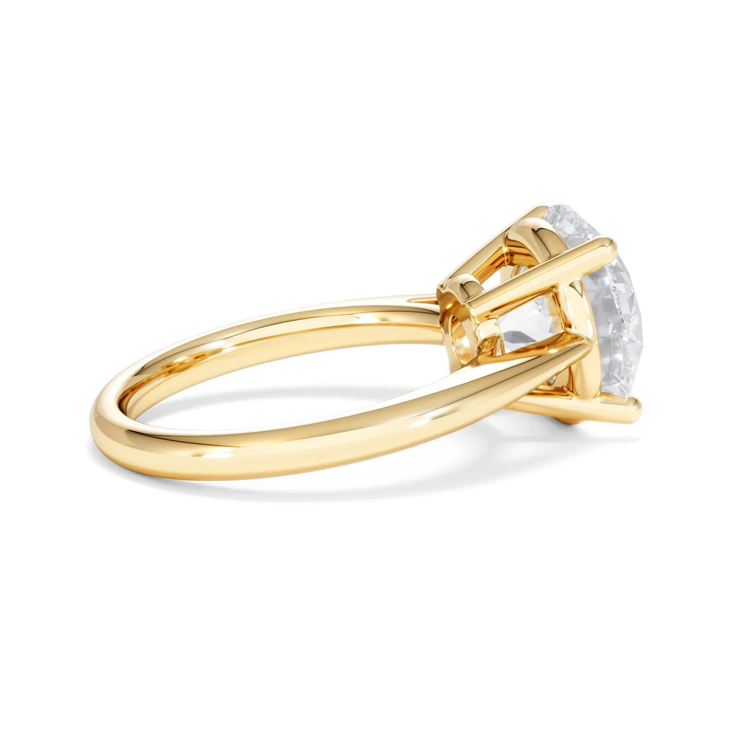 Elysia 5.00ct Lab Diamond Round Cut Engagement Ring in 18K Yellow Gold G/VS1 - Image 33