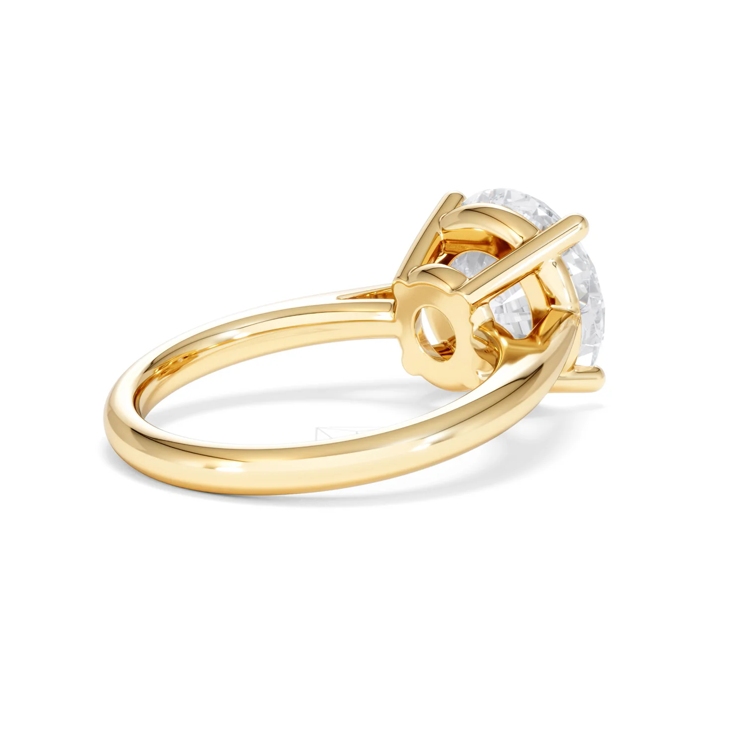 Elysia 5.00ct Lab Diamond Round Cut Engagement Ring in 18K Yellow Gold G/VS1 - Image 39
