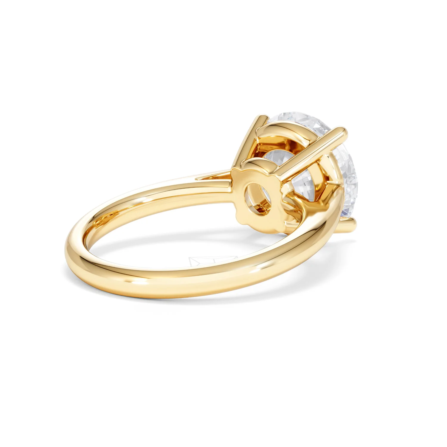 Elysia 5.00ct Lab Diamond Round Cut Engagement Ring in 18K Yellow Gold G/VS1 - Image 40