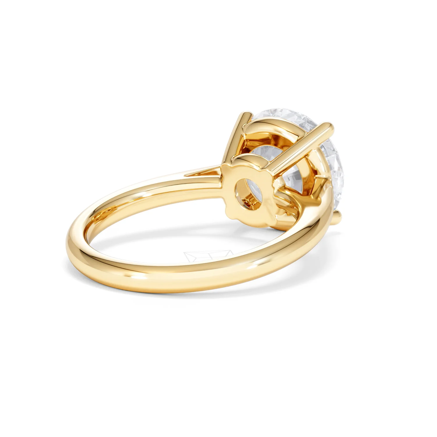 Elysia 5.00ct Lab Diamond Round Cut Engagement Ring in 18K Yellow Gold G/VS1 - Image 41