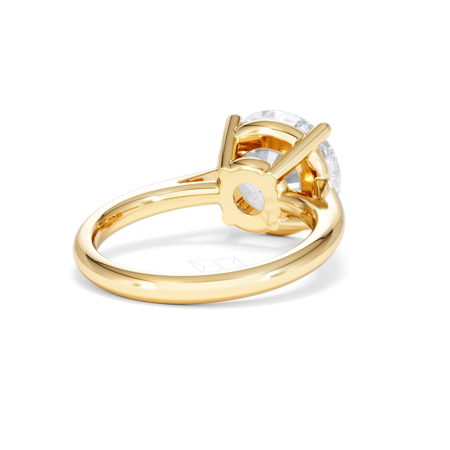 Elysia 5.00ct Lab Diamond Round Cut Engagement Ring in 18K Yellow Gold G/VS1 - Image 43
