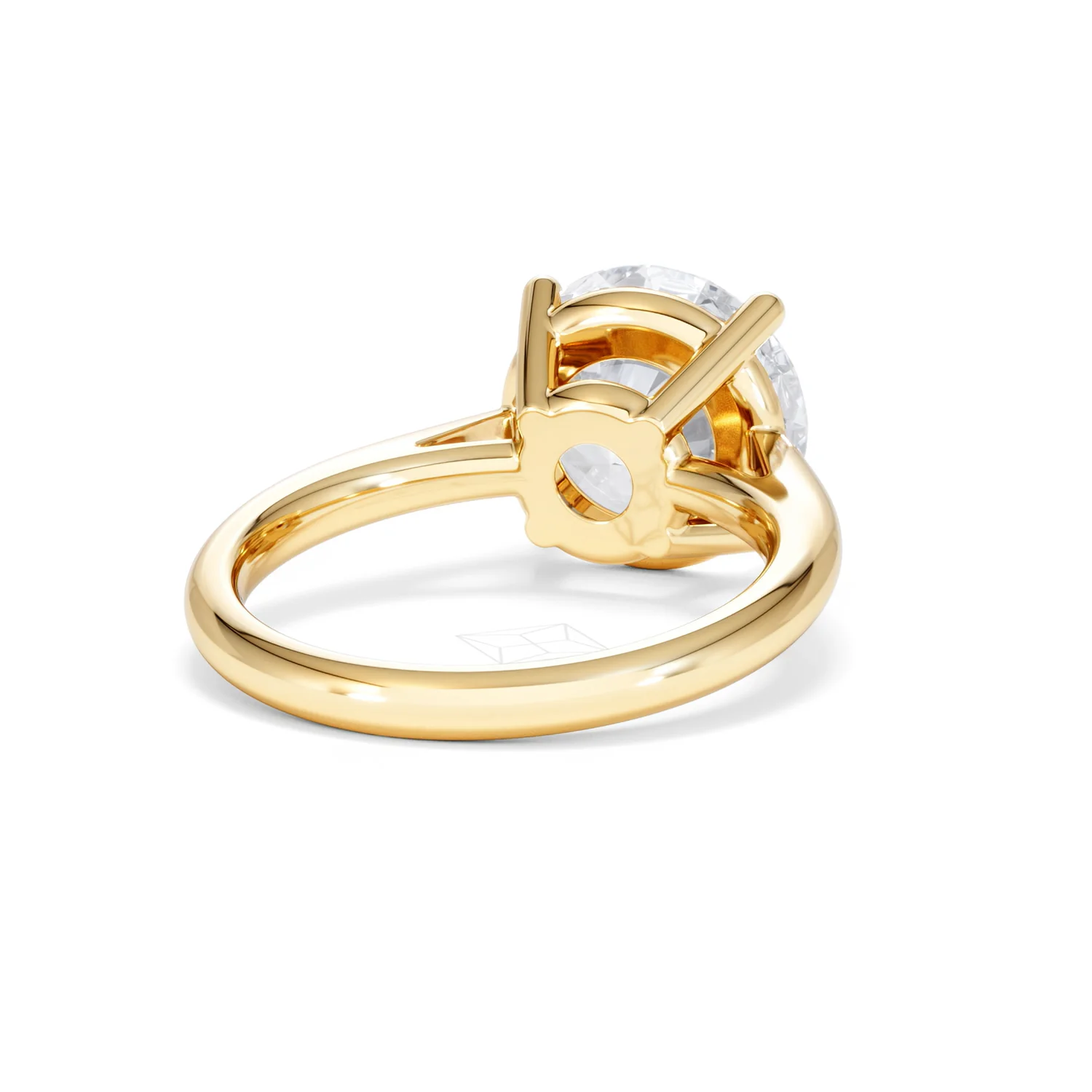 Elysia 5.00ct Lab Diamond Round Cut Engagement Ring in 18K Yellow Gold G/VS1 - Image 44