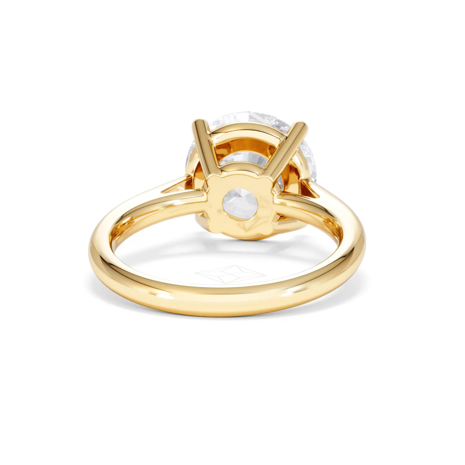 Elysia 5.00ct Lab Diamond Round Cut Engagement Ring in 18K Yellow Gold G/VS1 - Image 47