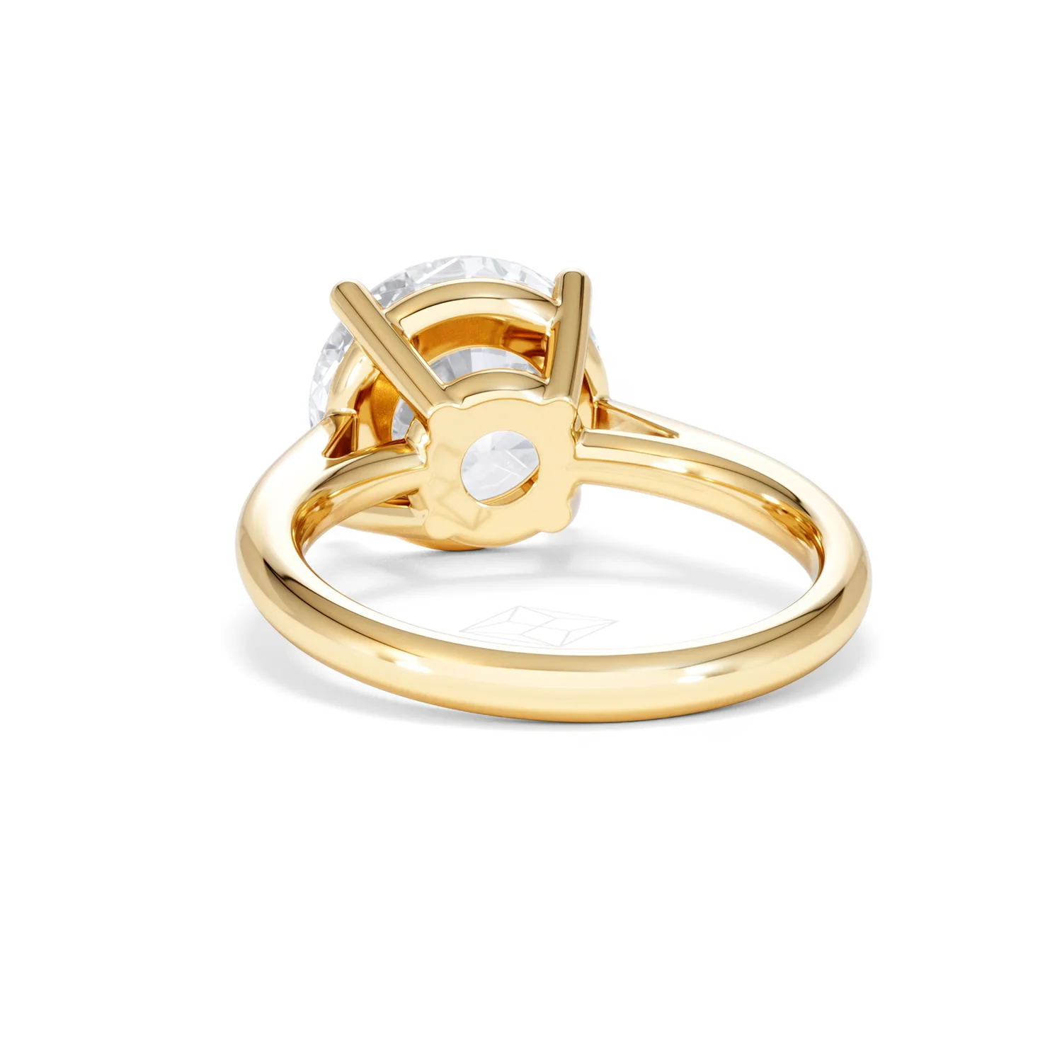 Elysia 5.00ct Lab Diamond Round Cut Engagement Ring in 18K Yellow Gold G/VS1 - Image 52