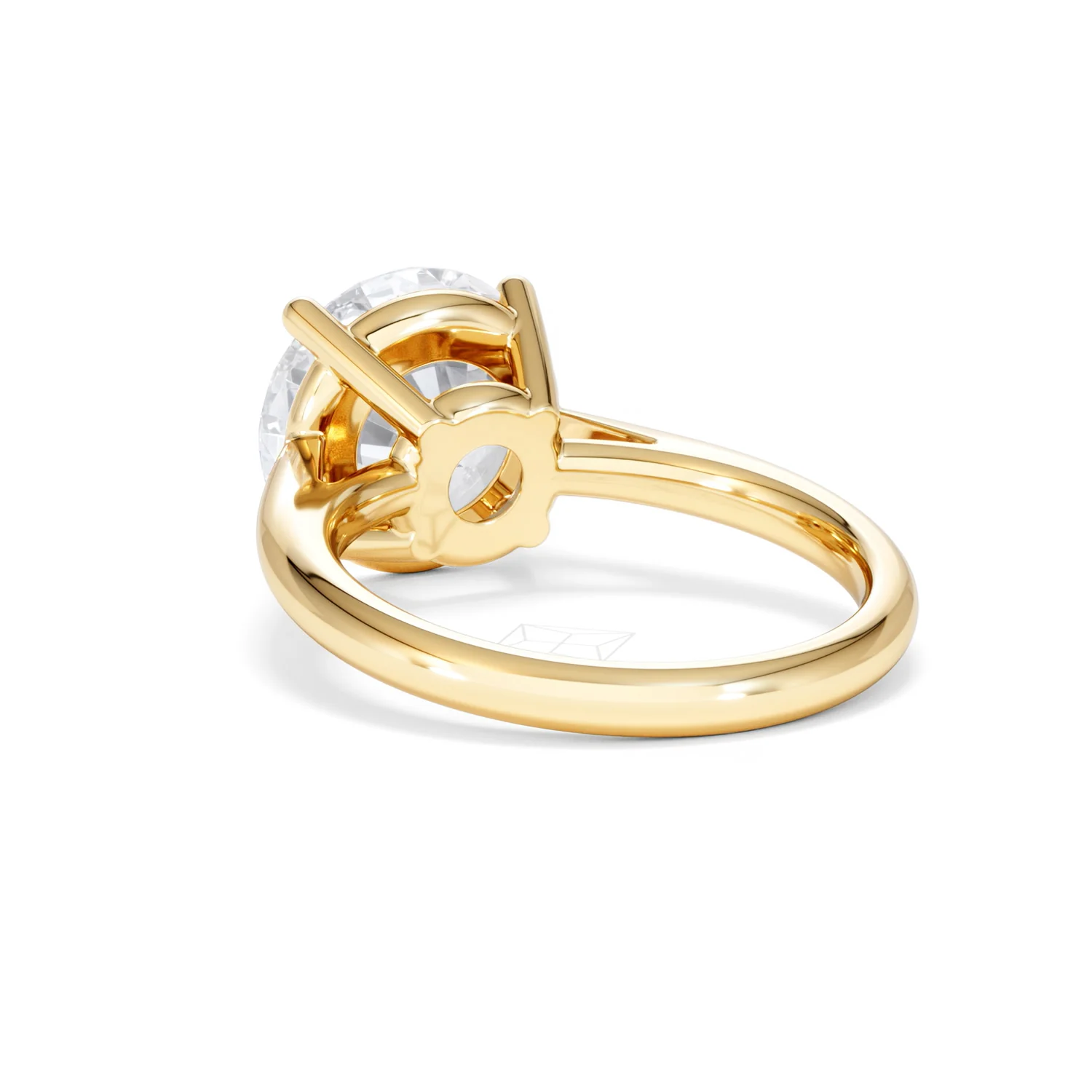 Elysia 5.00ct Lab Diamond Round Cut Engagement Ring in 18K Yellow Gold G/VS1 - Image 55