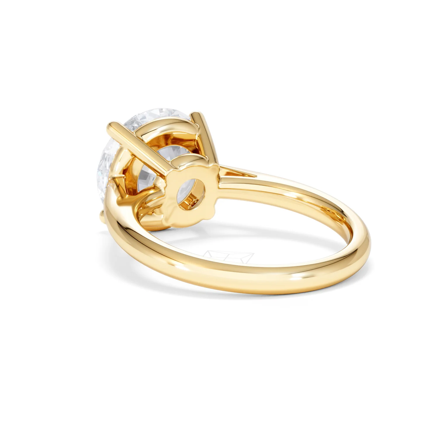 Elysia 5.00ct Lab Diamond Round Cut Engagement Ring in 18K Yellow Gold G/VS1 - Image 56