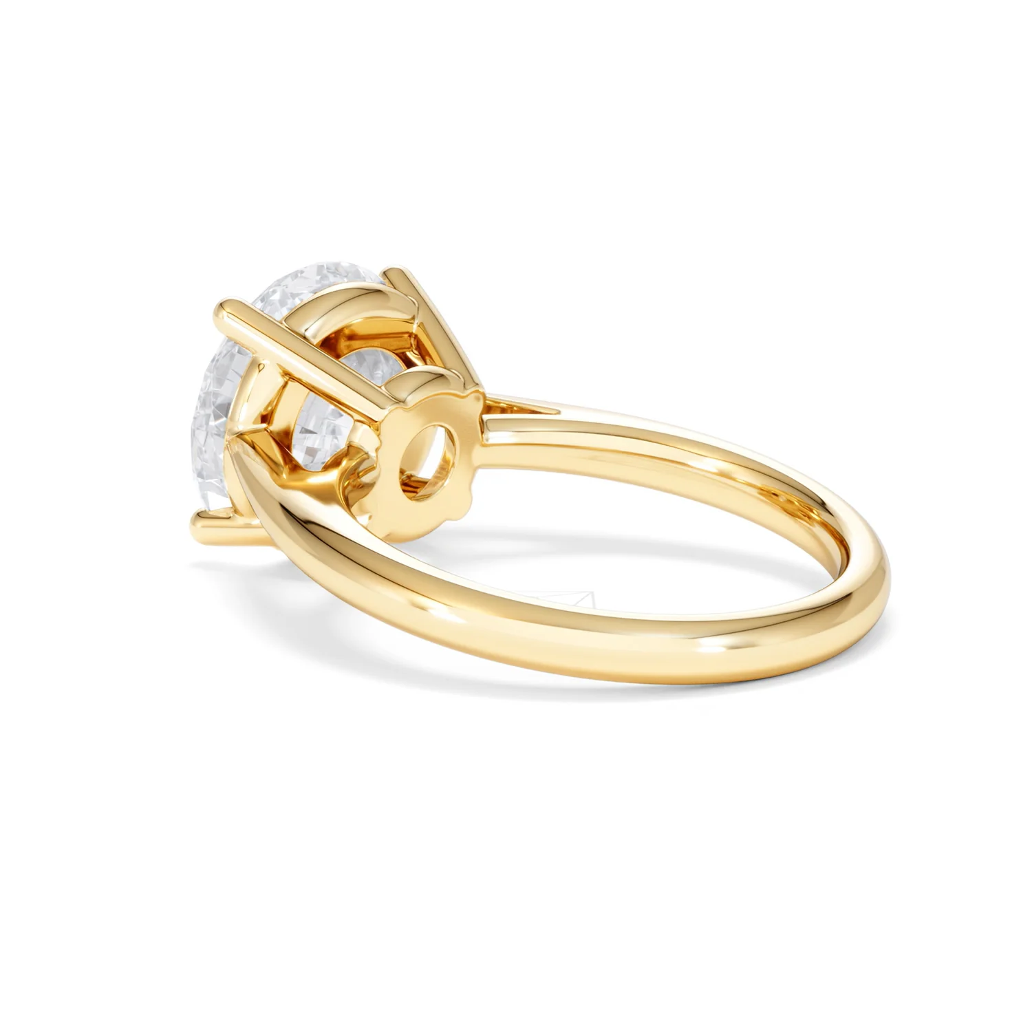 Elysia 5.00ct Lab Diamond Round Cut Engagement Ring in 18K Yellow Gold G/VS1 - Image 59