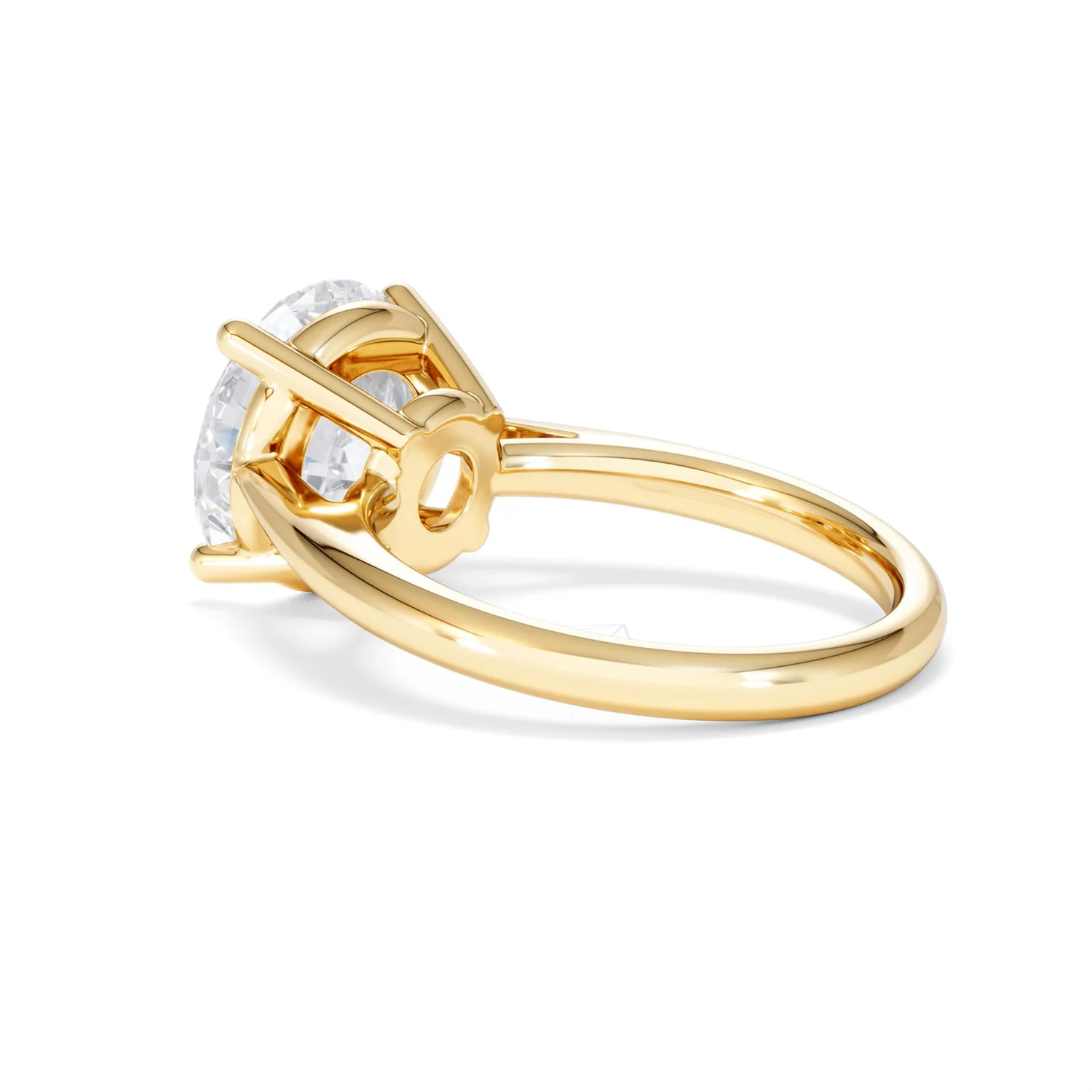Elysia 5.00ct Lab Diamond Round Cut Engagement Ring in 18K Yellow Gold G/VS1 - Image 60