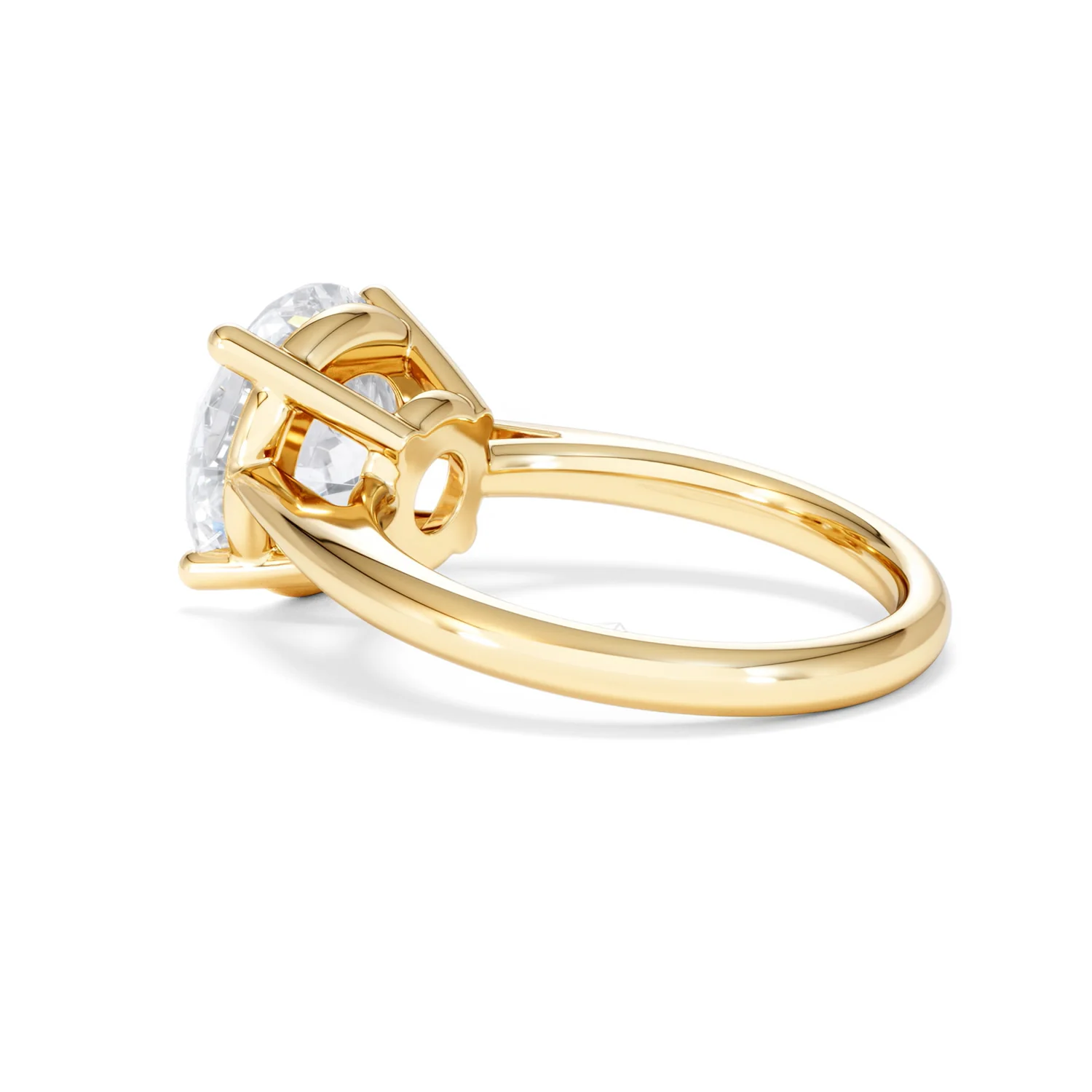 Elysia 5.00ct Lab Diamond Round Cut Engagement Ring in 18K Yellow Gold G/VS1 - Image 61