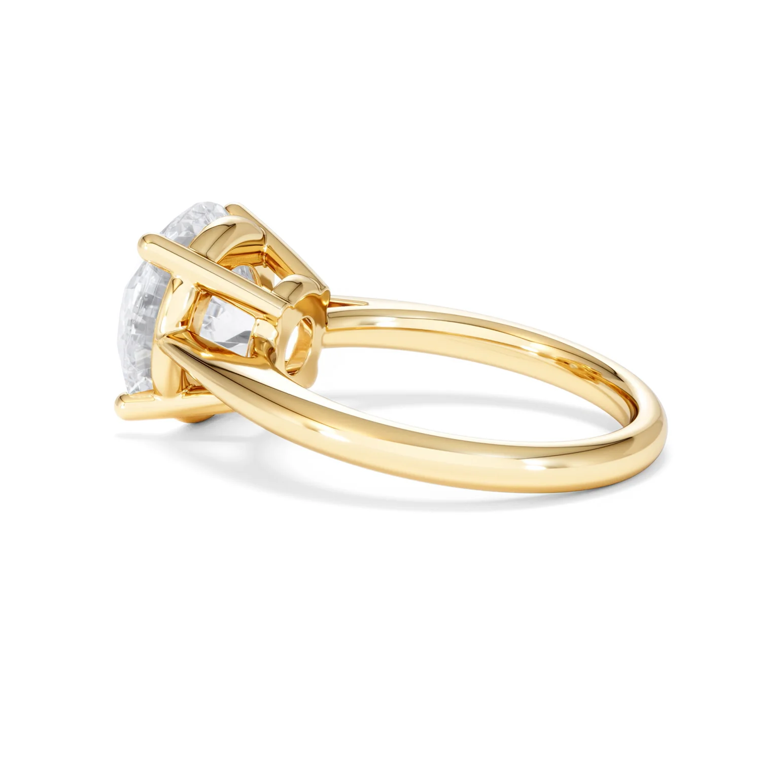 Elysia 5.00ct Lab Diamond Round Cut Engagement Ring in 18K Yellow Gold G/VS1 - Image 63