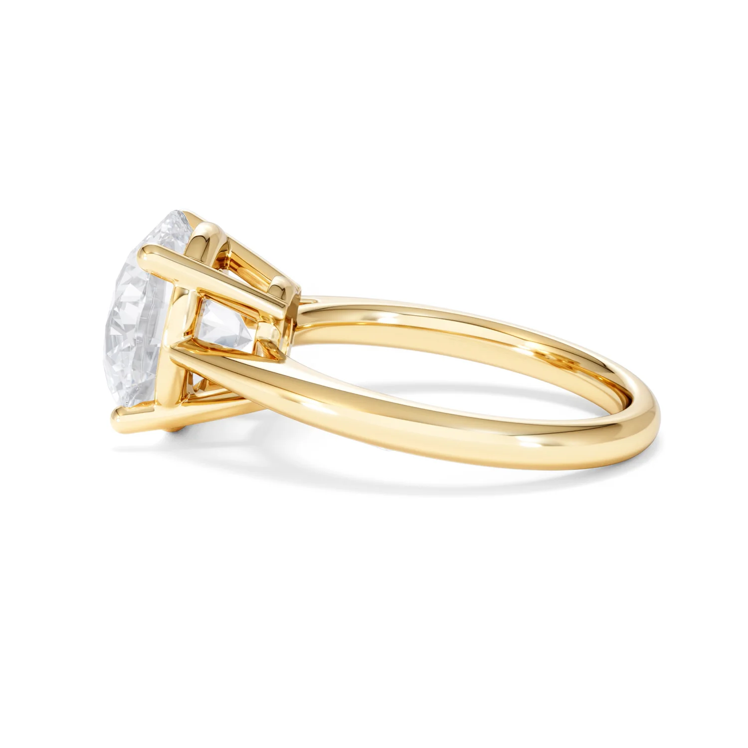 Elysia 5.00ct Lab Diamond Round Cut Engagement Ring in 18K Yellow Gold G/VS1 - Image 67