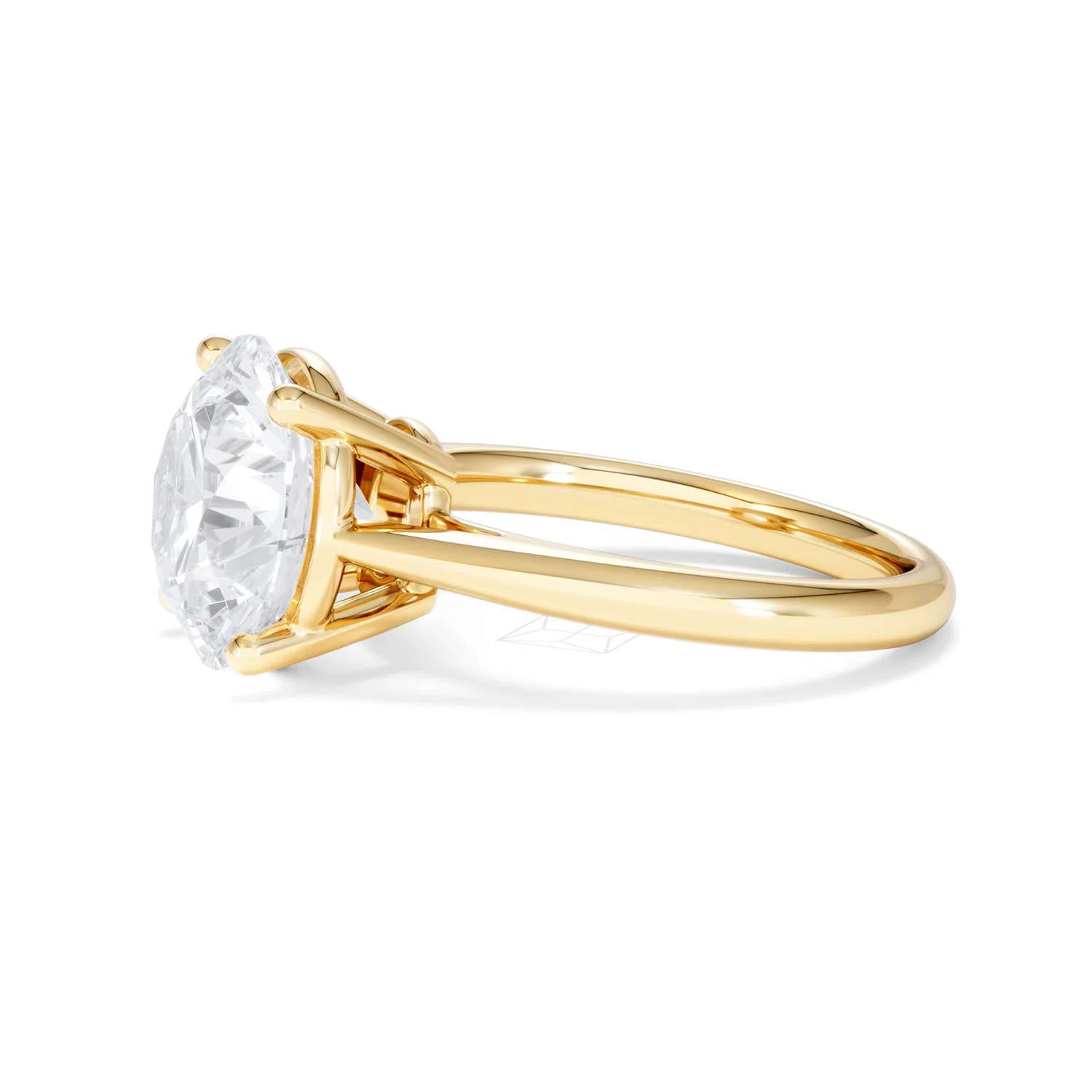 Elysia 5.00ct Lab Diamond Round Cut Engagement Ring in 18K Yellow Gold G/VS1 - Image 73
