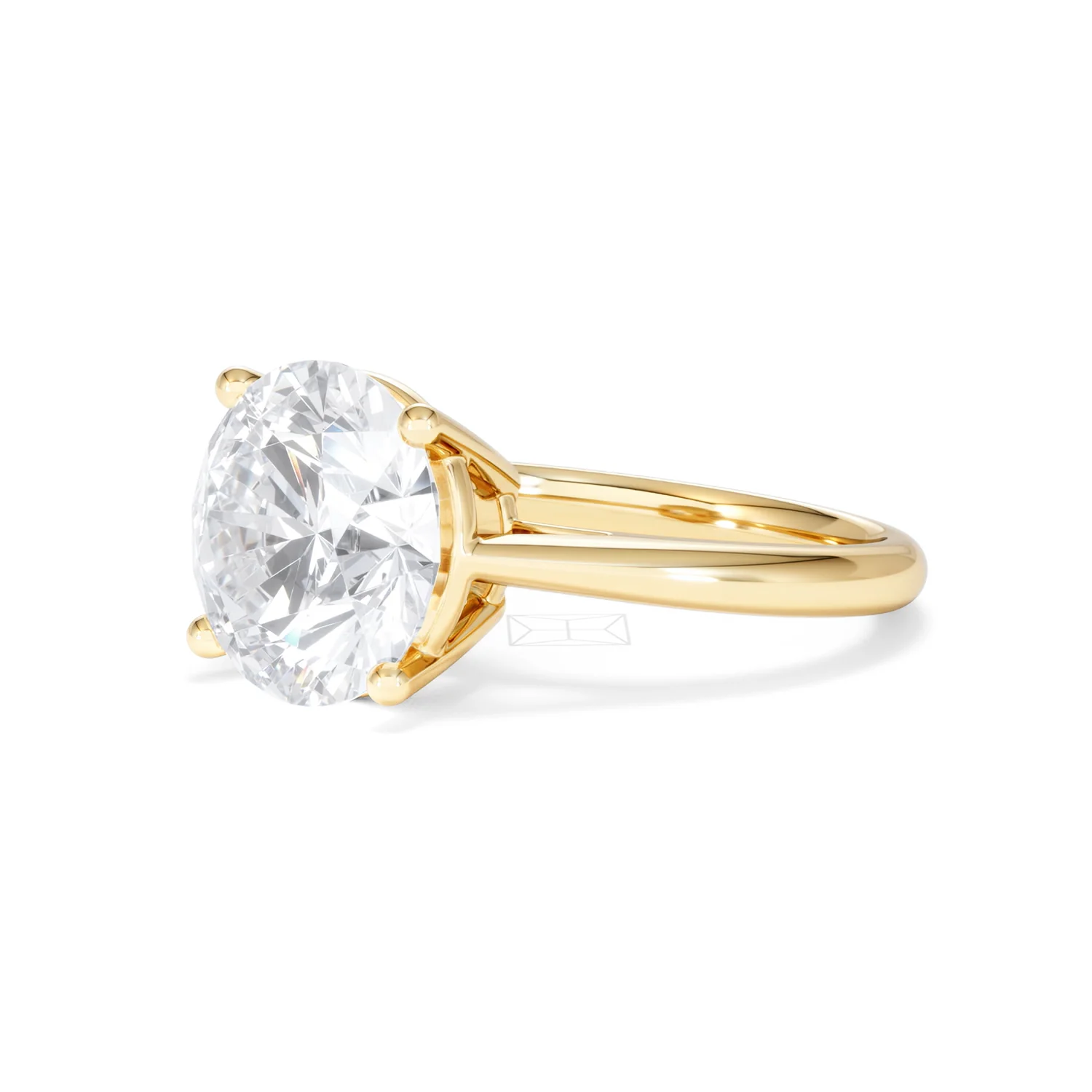 Elysia 5.00ct Lab Diamond Round Cut Engagement Ring in 18K Yellow Gold G/VS1 - Image 79