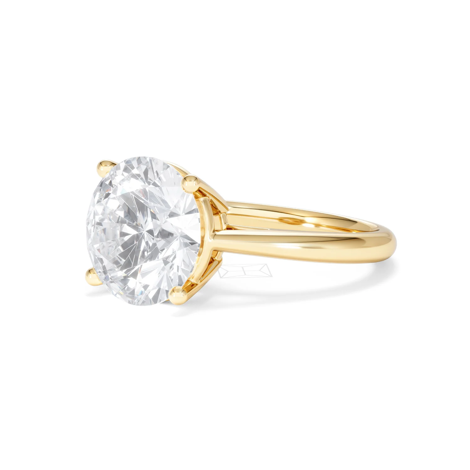 Elysia 5.00ct Lab Diamond Round Cut Engagement Ring in 18K Yellow Gold G/VS1 - Image 80