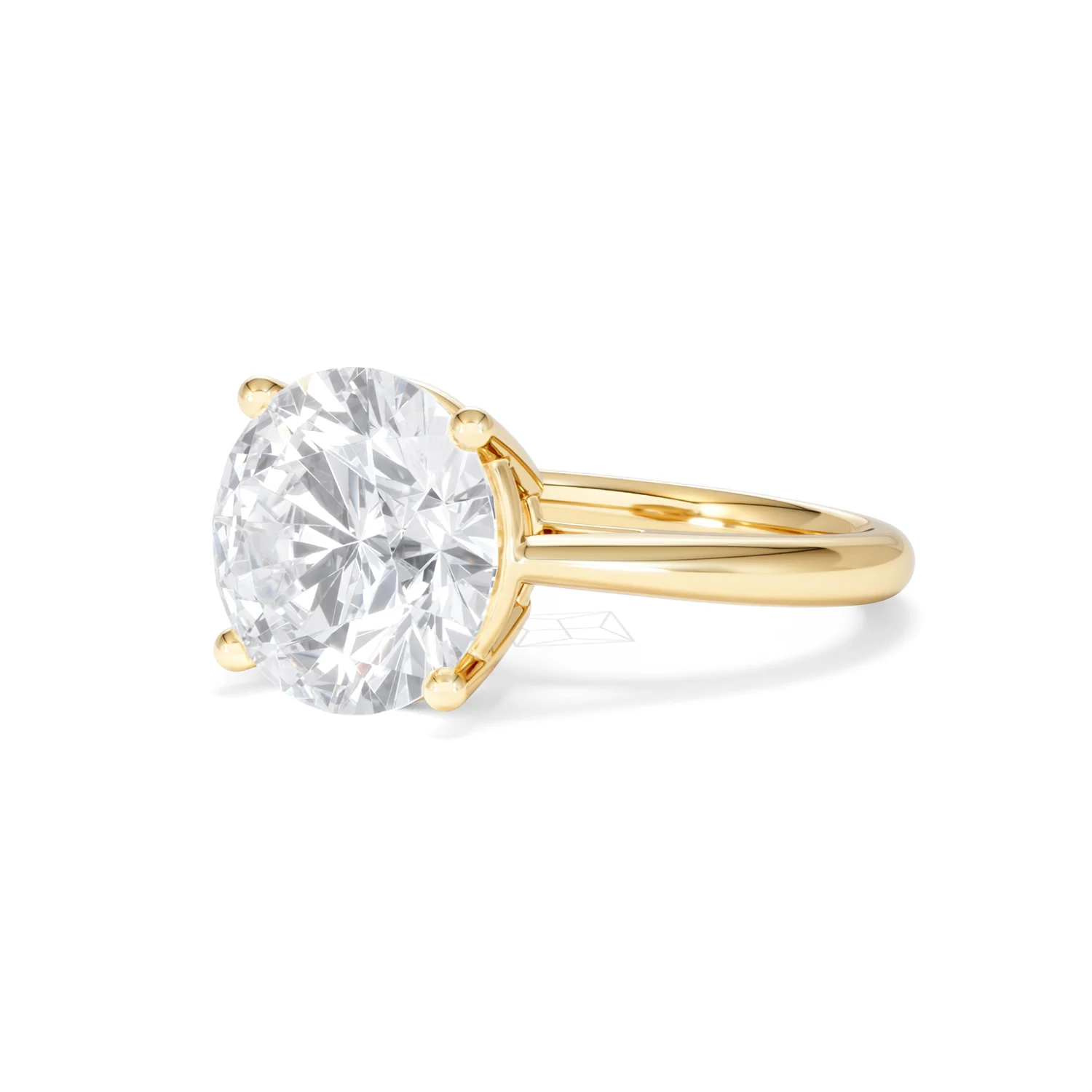 Elysia 5.00ct Lab Diamond Round Cut Engagement Ring in 18K Yellow Gold G/VS1 - Image 81