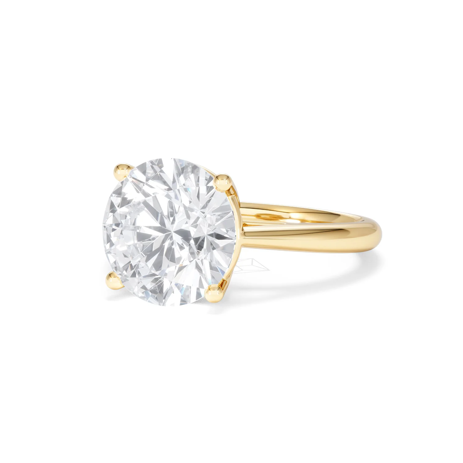 Elysia 5.00ct Lab Diamond Round Cut Engagement Ring in 18K Yellow Gold G/VS1 - Image 83