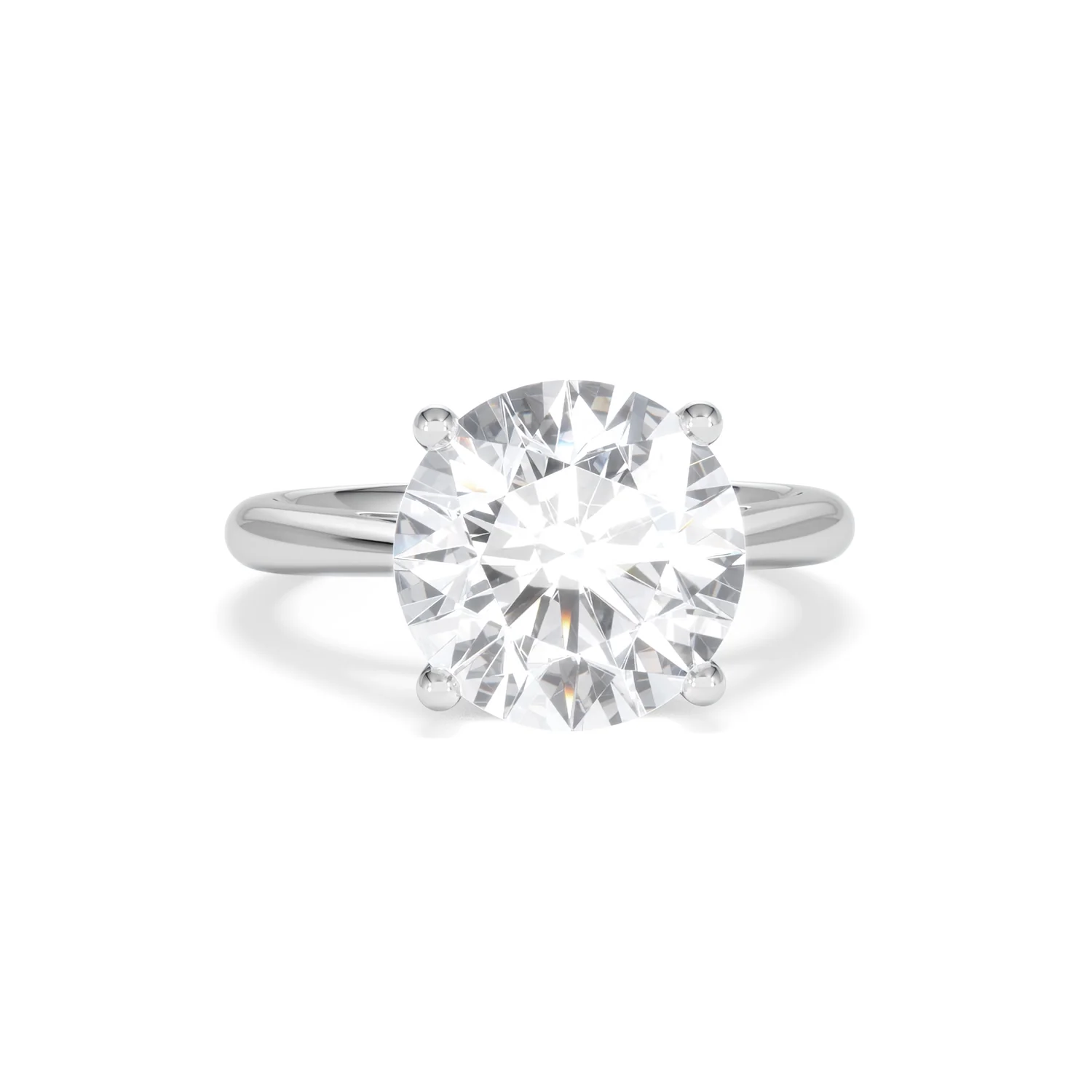 Elysia 5.00ct Lab Diamond Round Cut Engagement Ring in Platinum G/VS1 - Image 10