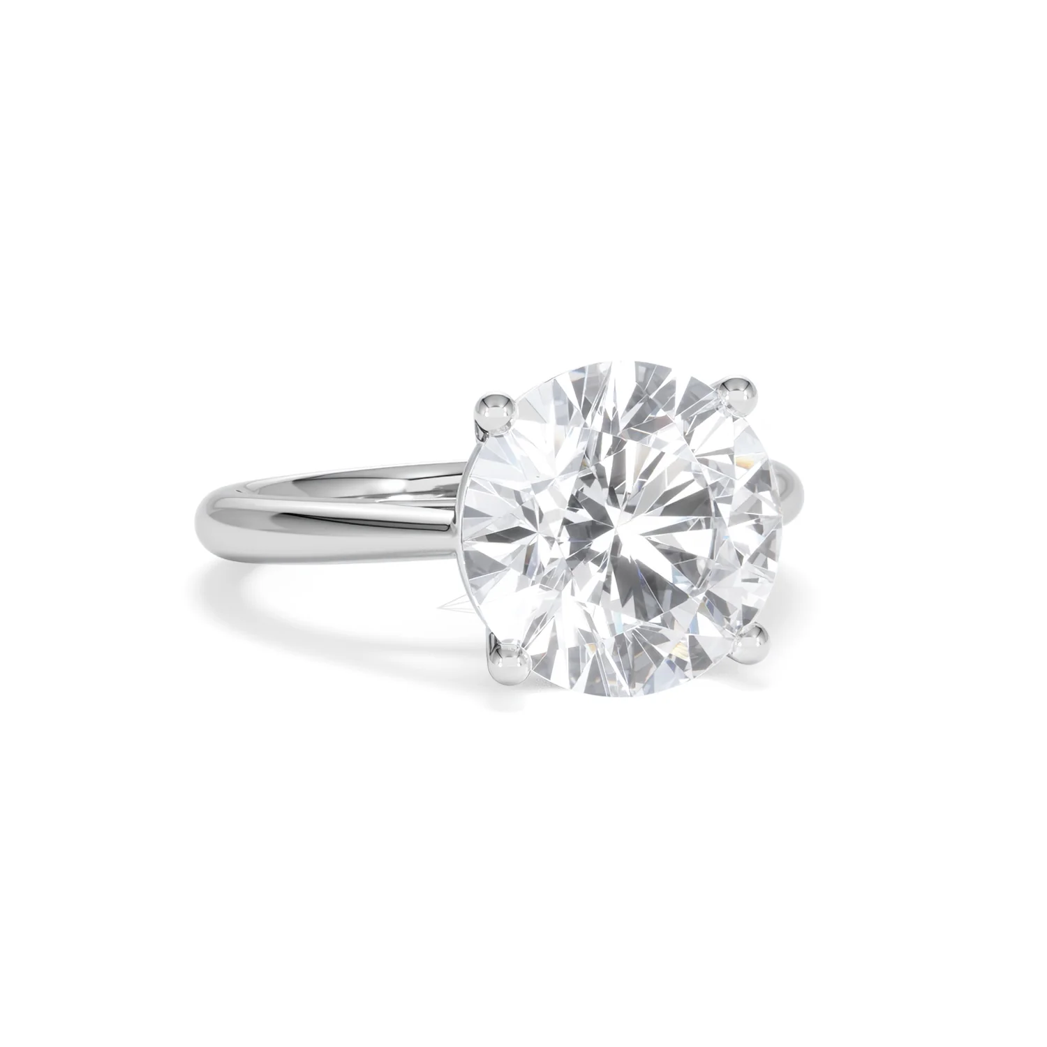 Elysia 5.00ct Lab Diamond Round Cut Engagement Ring in Platinum G/VS1 - Image 13