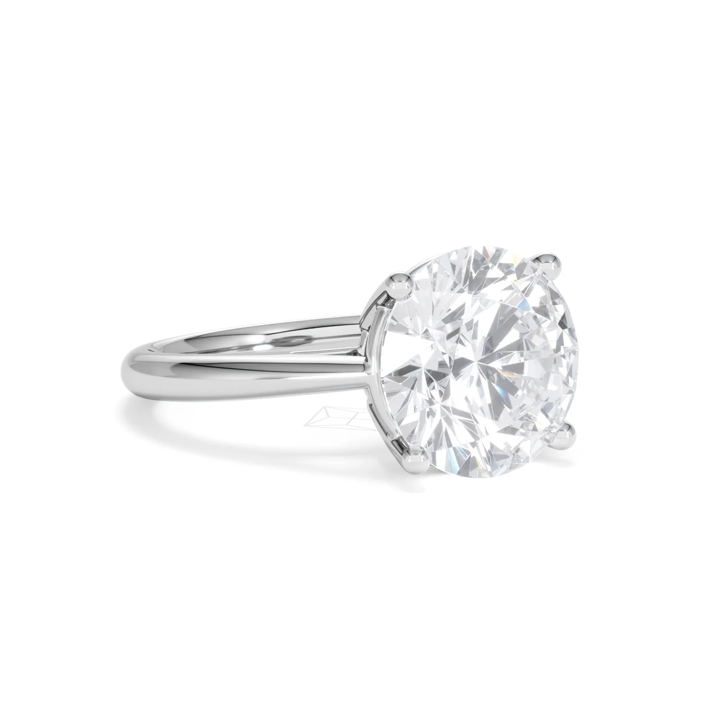 Elysia 5.00ct Lab Diamond Round Cut Engagement Ring in Platinum G/VS1 - Image 16
