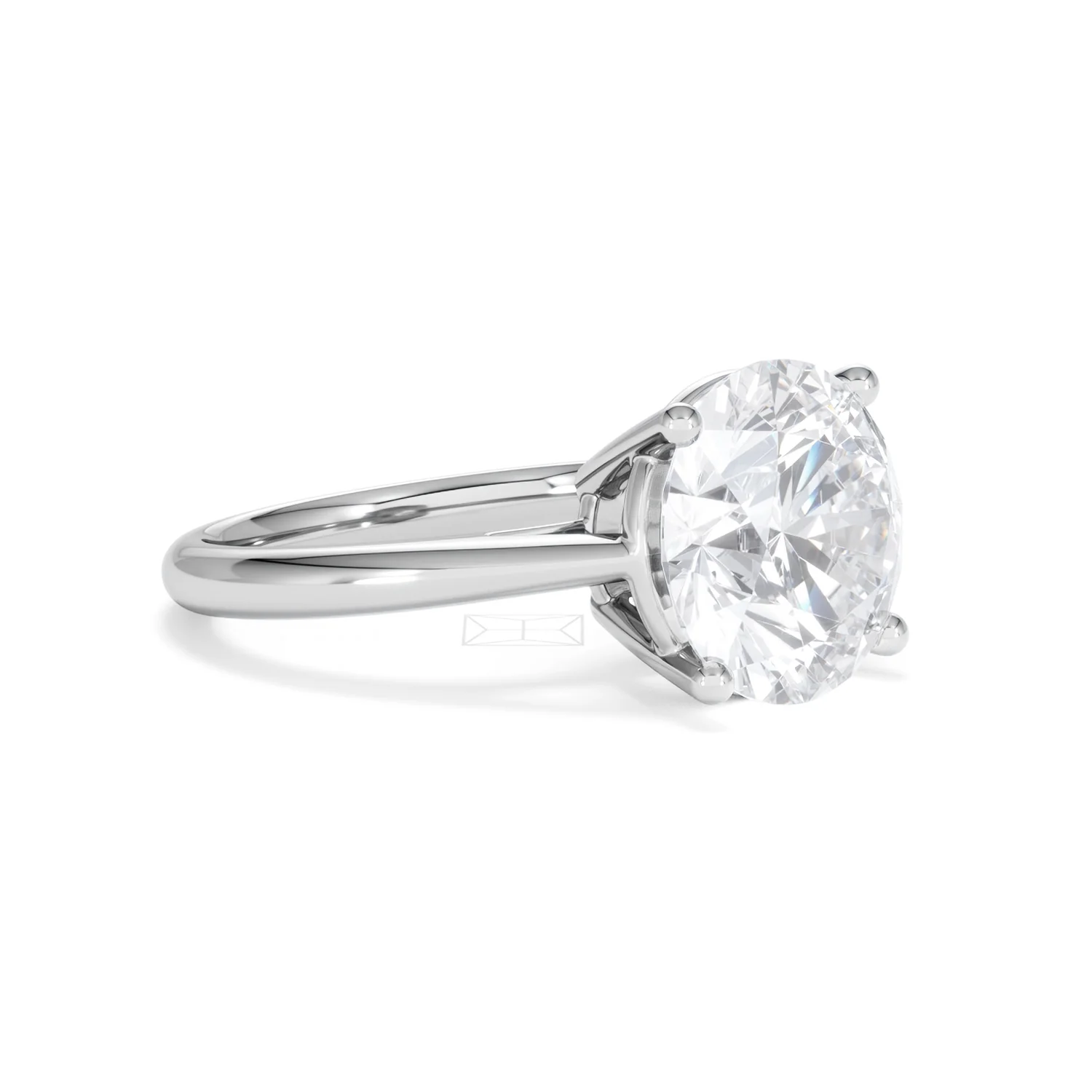 Elysia 5.00ct Lab Diamond Round Cut Engagement Ring in Platinum G/VS1 - Image 19