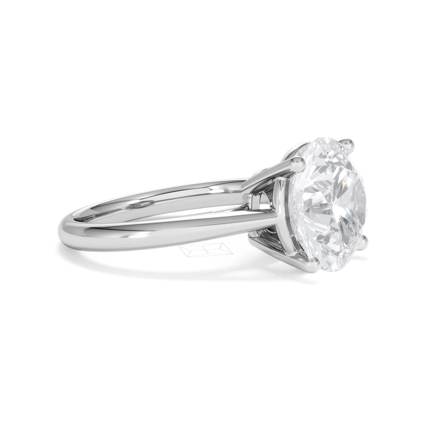 Elysia 5.00ct Lab Diamond Round Cut Engagement Ring in Platinum G/VS1 - Image 22