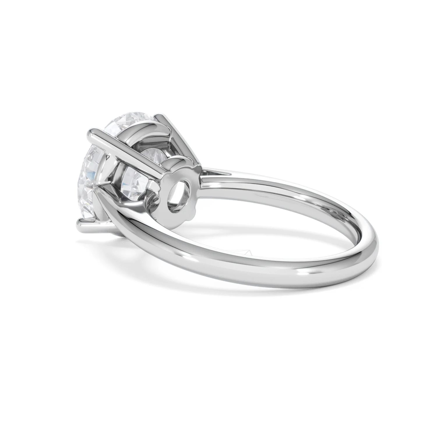 Elysia 5.00ct Lab Diamond Round Cut Engagement Ring in Platinum G/VS1 - Image 60