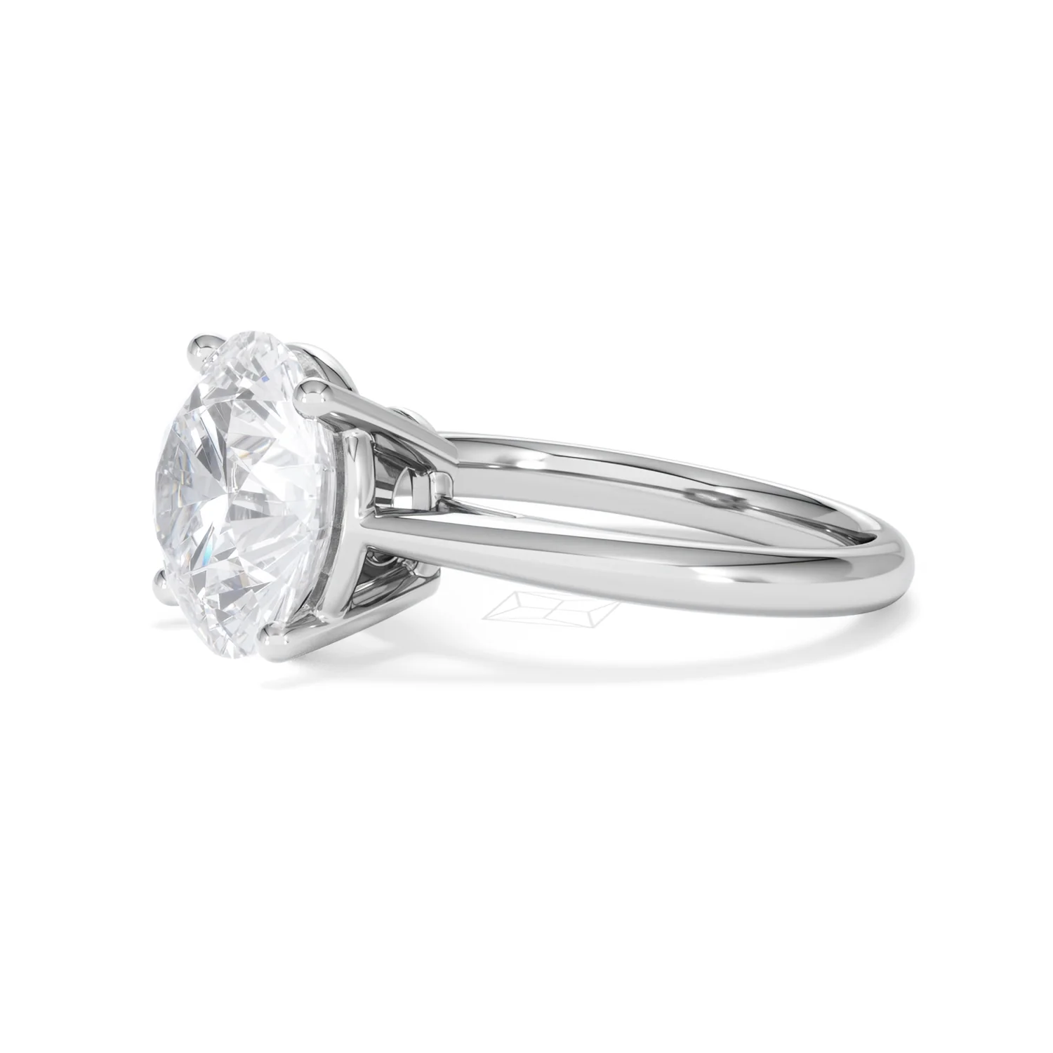 Elysia 5.00ct Lab Diamond Round Cut Engagement Ring in Platinum G/VS1 - Image 75