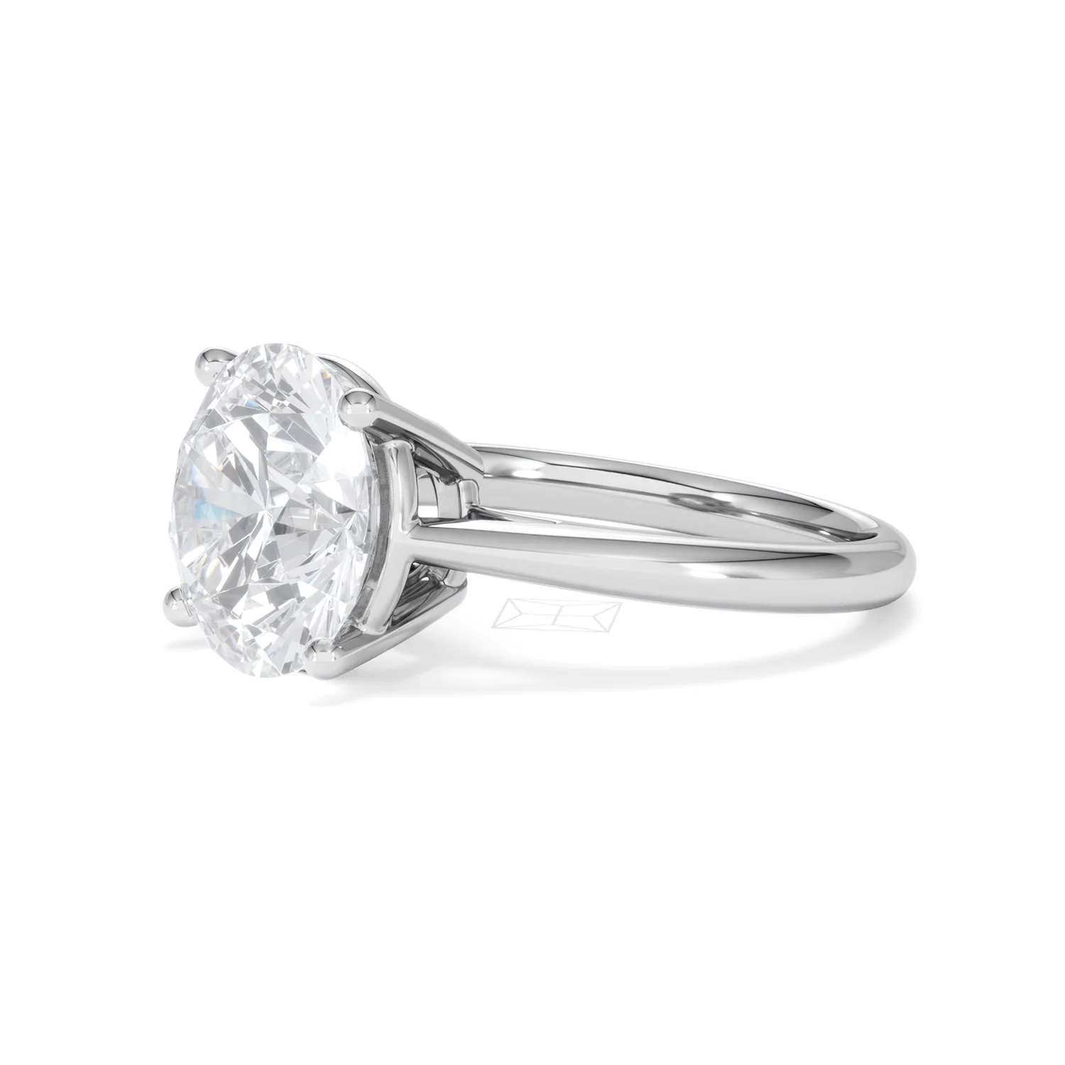 Elysia 5.00ct Lab Diamond Round Cut Engagement Ring in Platinum G/VS1 - Image 77