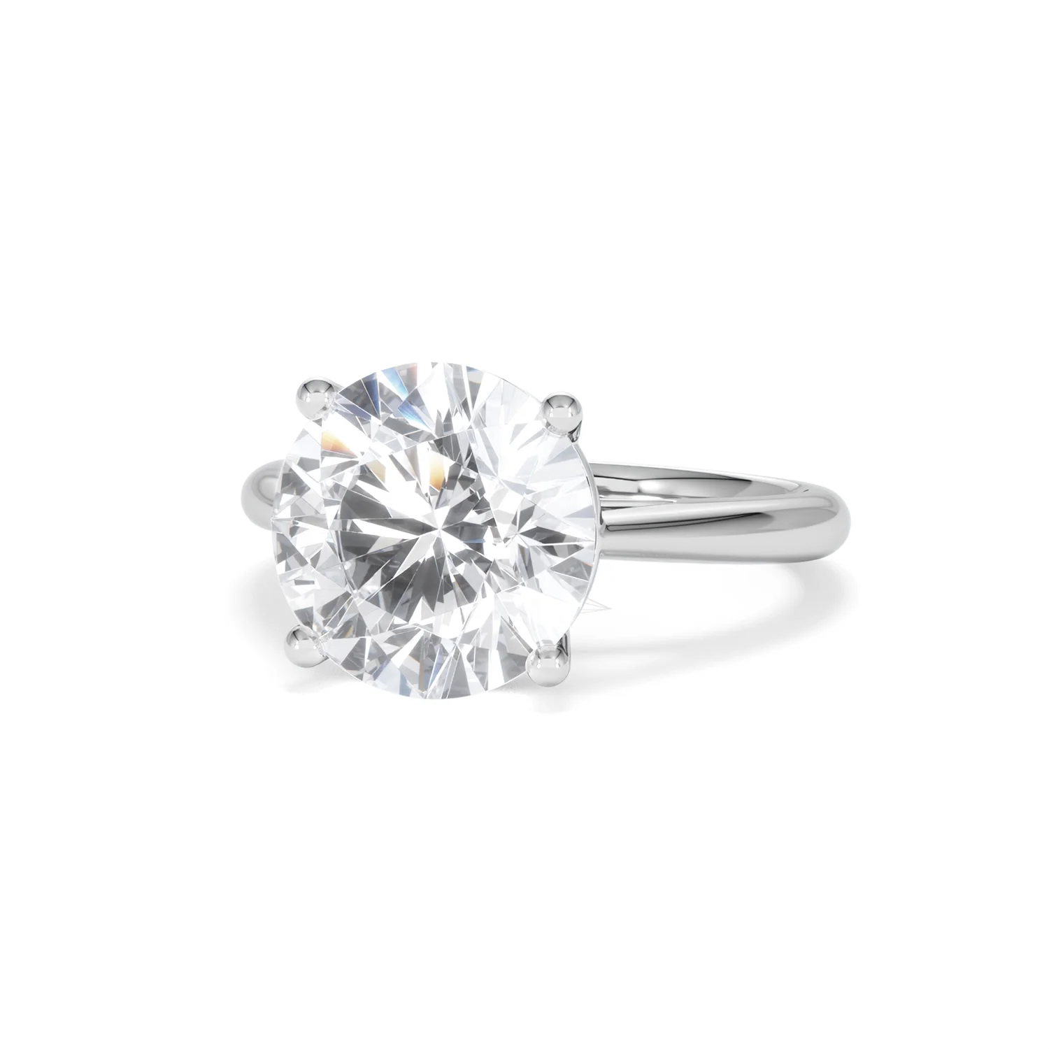 Elysia 5.00ct Lab Diamond Round Cut Engagement Ring in Platinum G/VS1 - Image 85