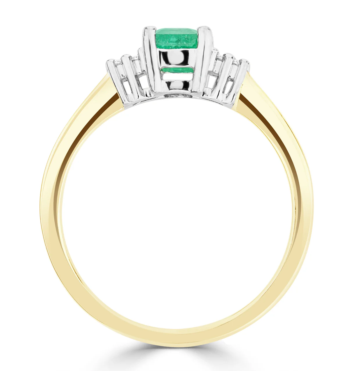 Emerald 0.65ct And Diamond 9K Gold Ring - Image 3