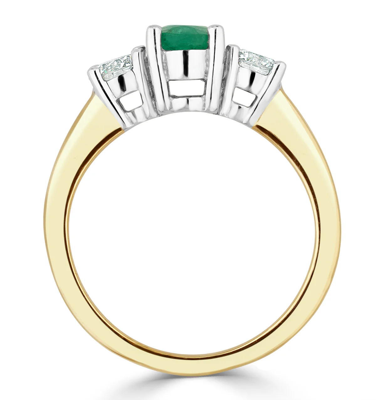 Emerald 0.70ct And Diamond 0.50ct 18K Gold Ring FET23-G - Image 3