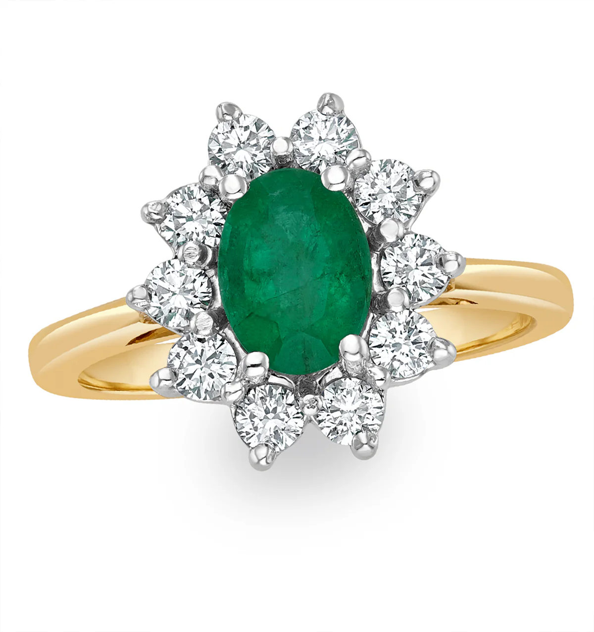 Emerald 0.70ct And Diamond 0.50ct 18K Gold Ring - Image 2