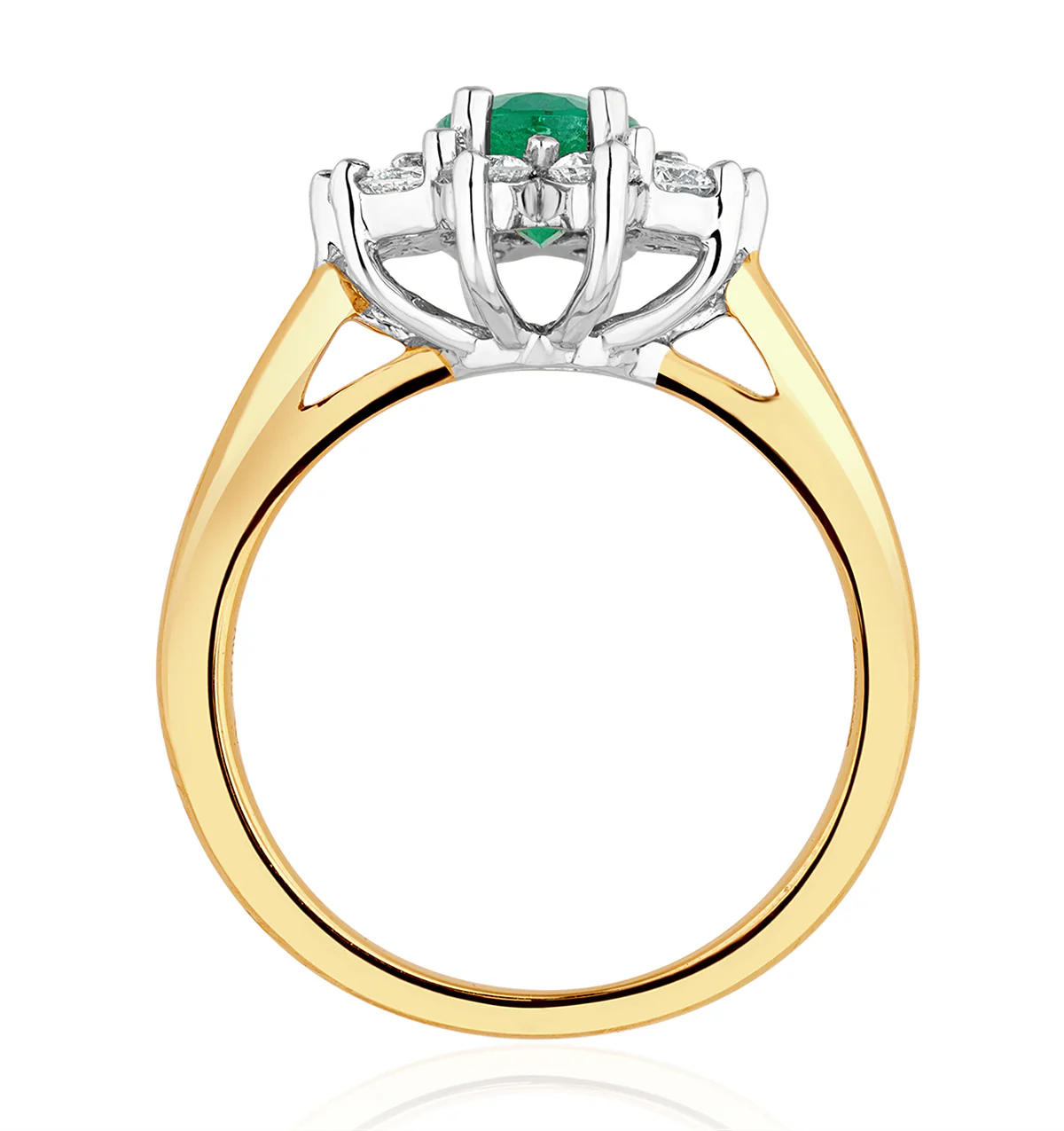 Emerald 0.70ct And Diamond 0.50ct 18K Gold Ring - Image 3