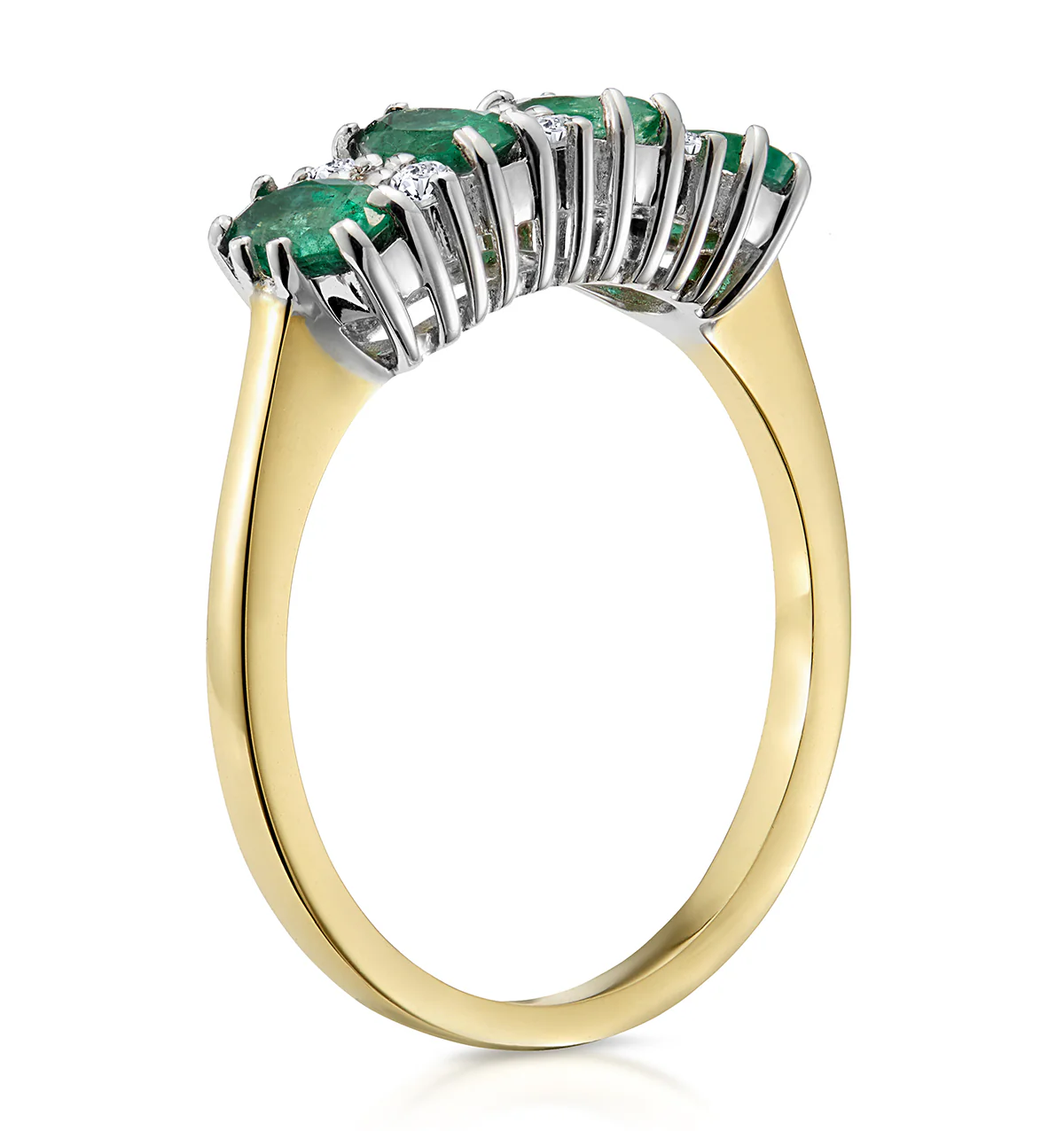 Emerald 0.94ct And Diamond 9K Gold Ring - Image 3