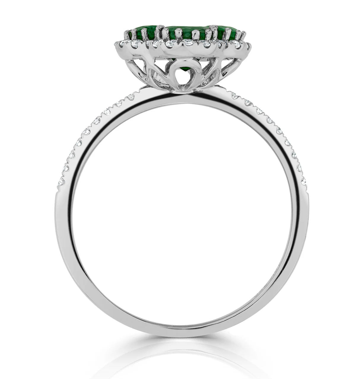 Emerald 1.06ct And Diamond 18K White Gold Alegria Ring - Image 3