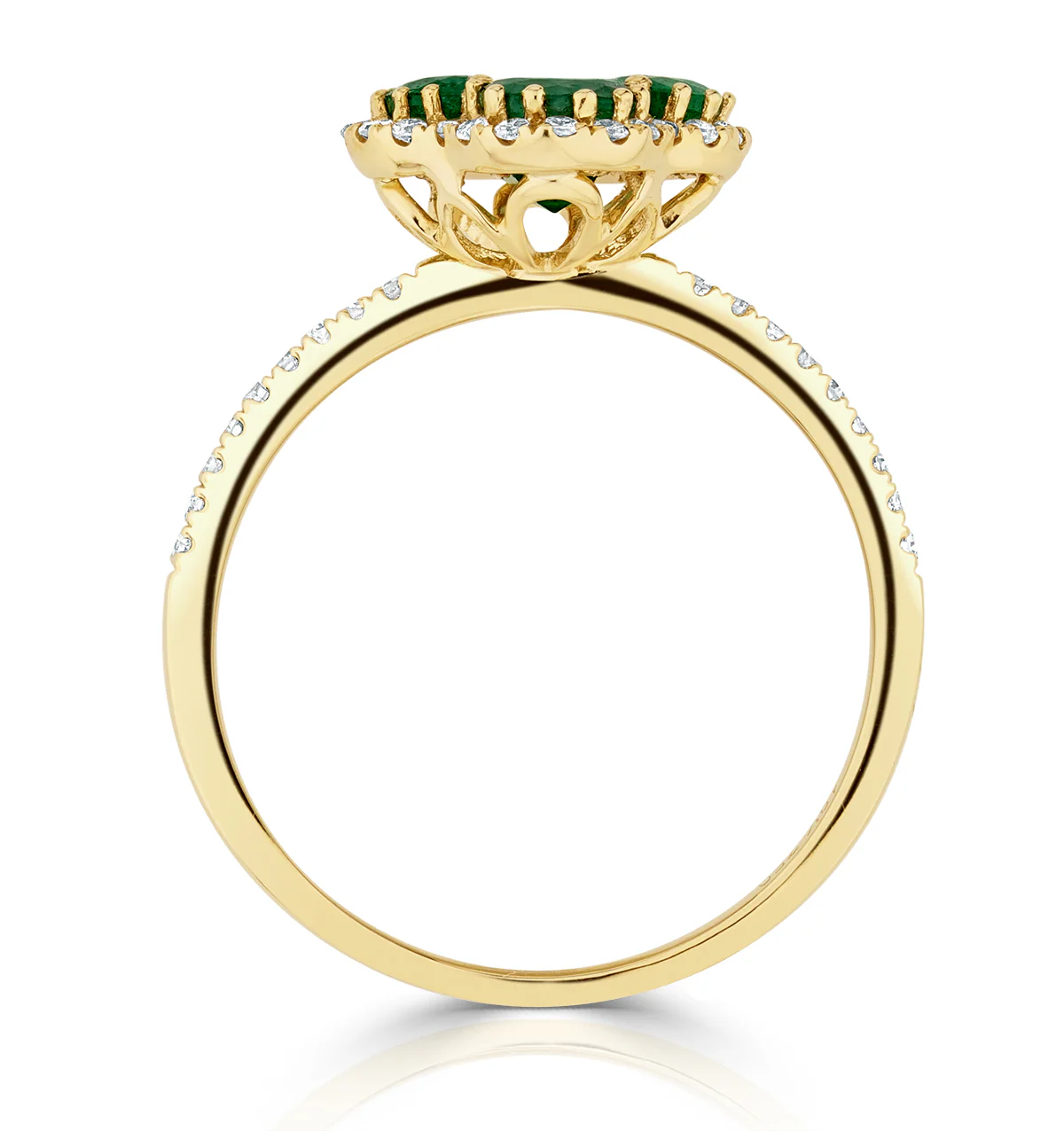Emerald 1.06ct And Diamond 18K Yellow Gold Alegria Ring - Image 5