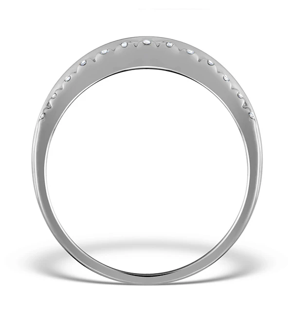 Emerald and Diamond Eternity Ring 0.56ct in 9K White Gold - Image 5