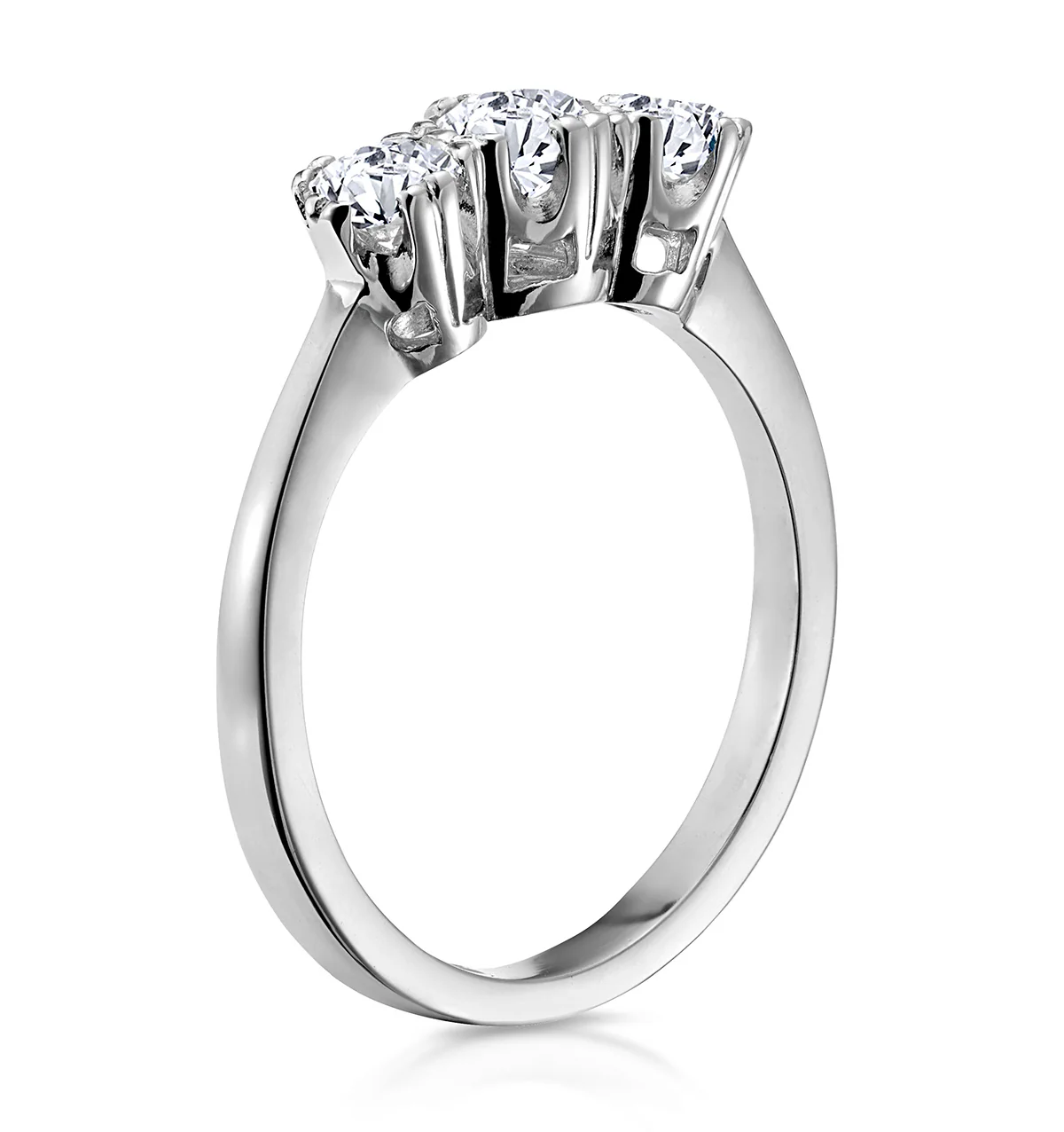 Emily 18K White Gold 3 Stone Diamond Ring 0.75CT H/SI - Image 3