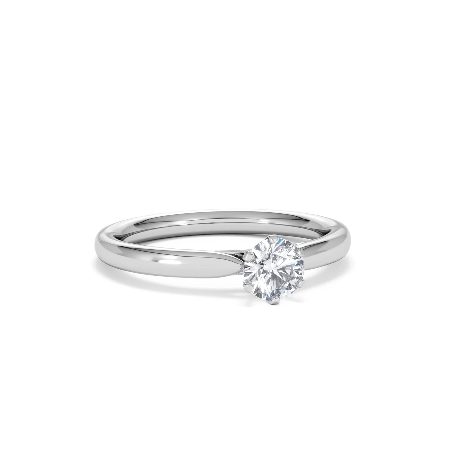 Engagement Ring Certified 0.50CT Chloe Low 18K White Gold G/SI2 - Image 12