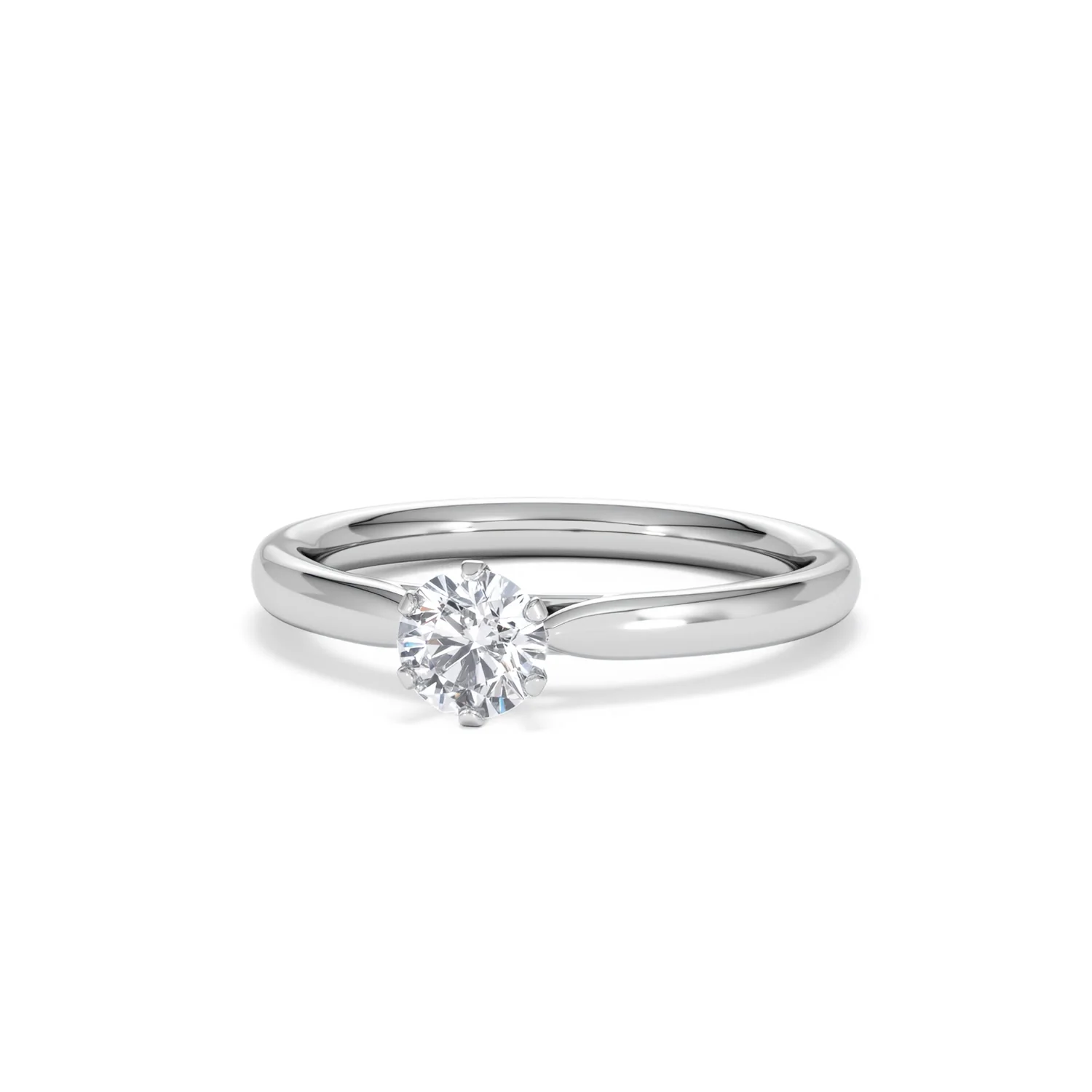 Engagement Ring Certified 0.50CT Chloe Low 18K White Gold G/SI2 - Image 85