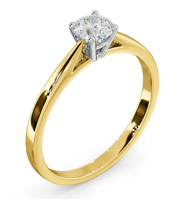 Engagement Ring Certified 0.50CT Elysia 18K Gold G/SI2 - Image 2