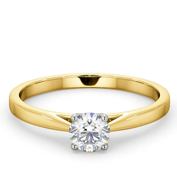 Engagement Ring Certified 0.50CT Elysia 18K Gold G/SI2 - Image 3