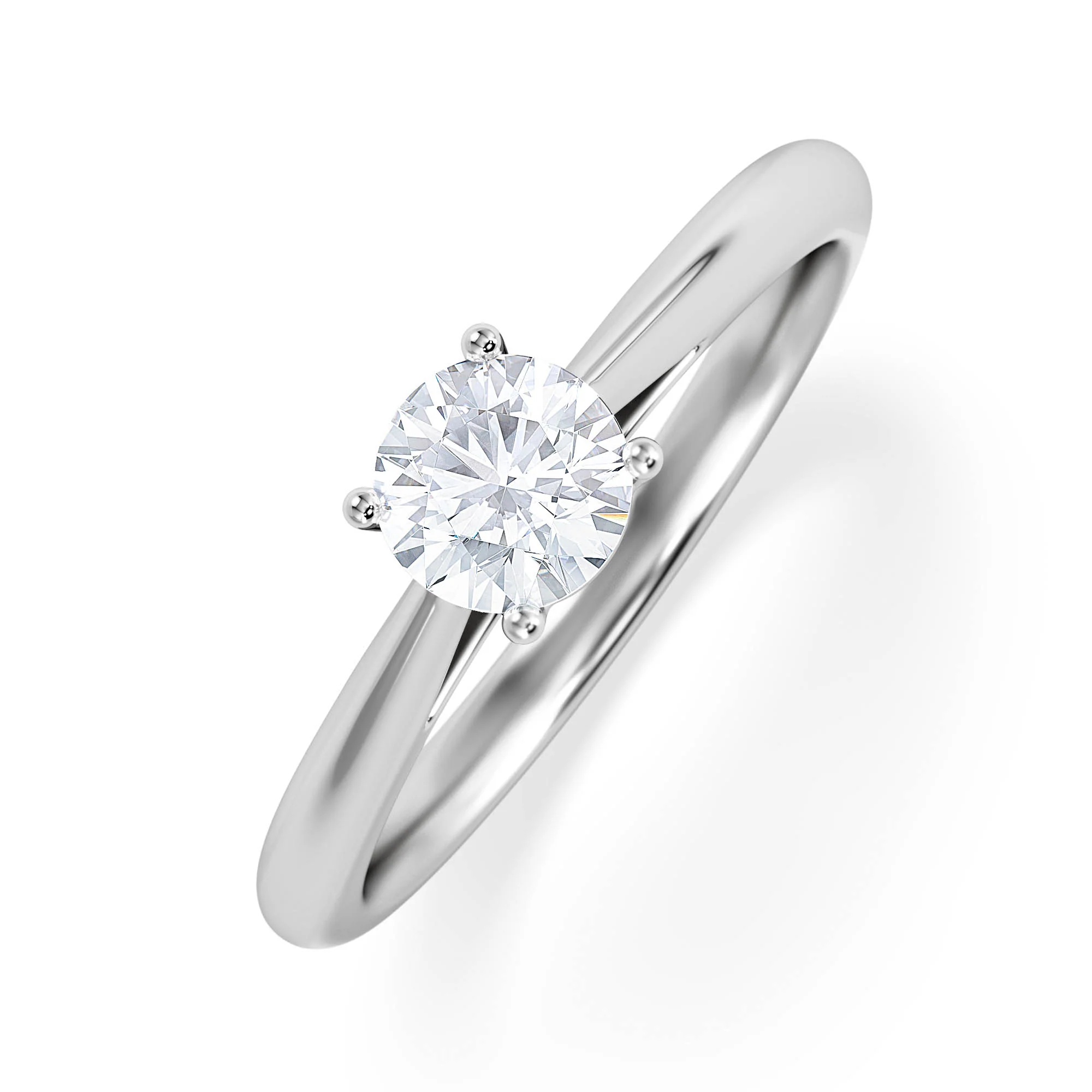 Engagement Ring Certified 0.50CT Elysia Platinum G/VS