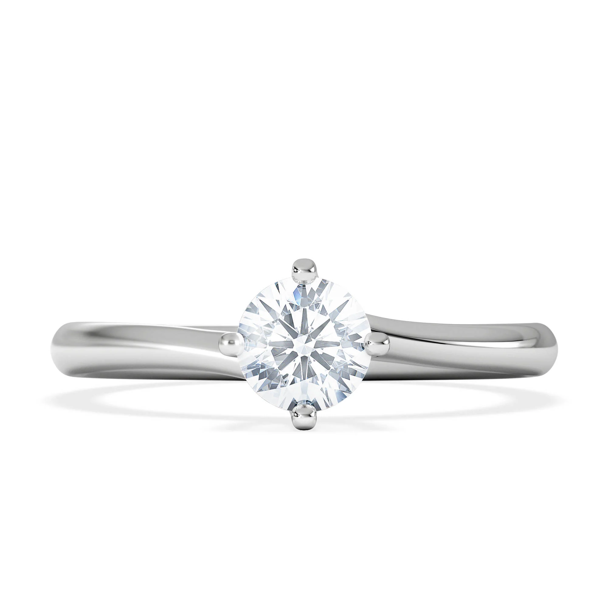 Engagement Ring Certified 0.50CT Lily 18K White Gold G/SI2 - Image 6
