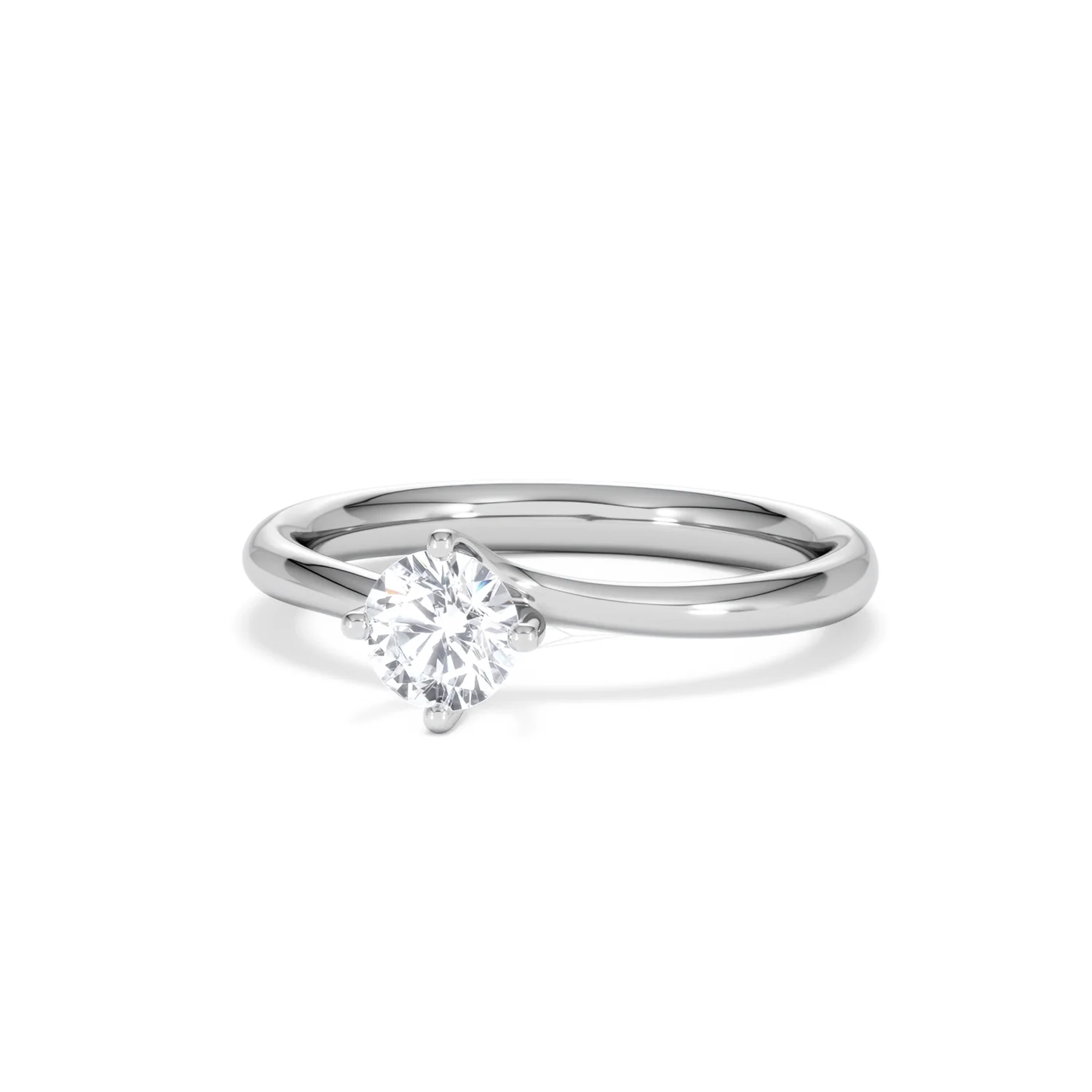 Engagement Ring Certified 0.50CT Lily 18K White Gold G/SI2 - Image 84