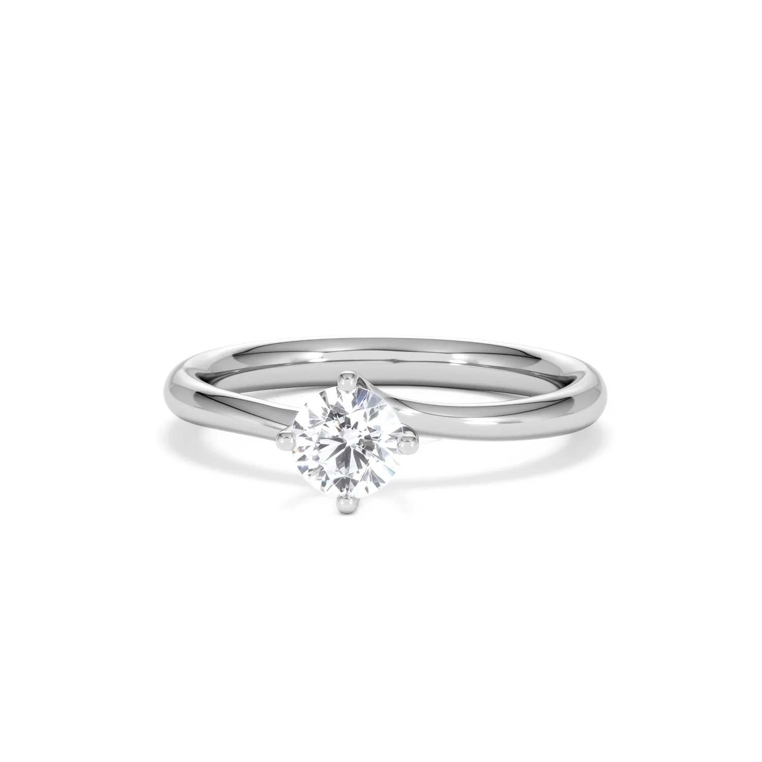 Engagement Ring Certified 0.50CT Lily 18K White Gold G/SI2 - Image 86