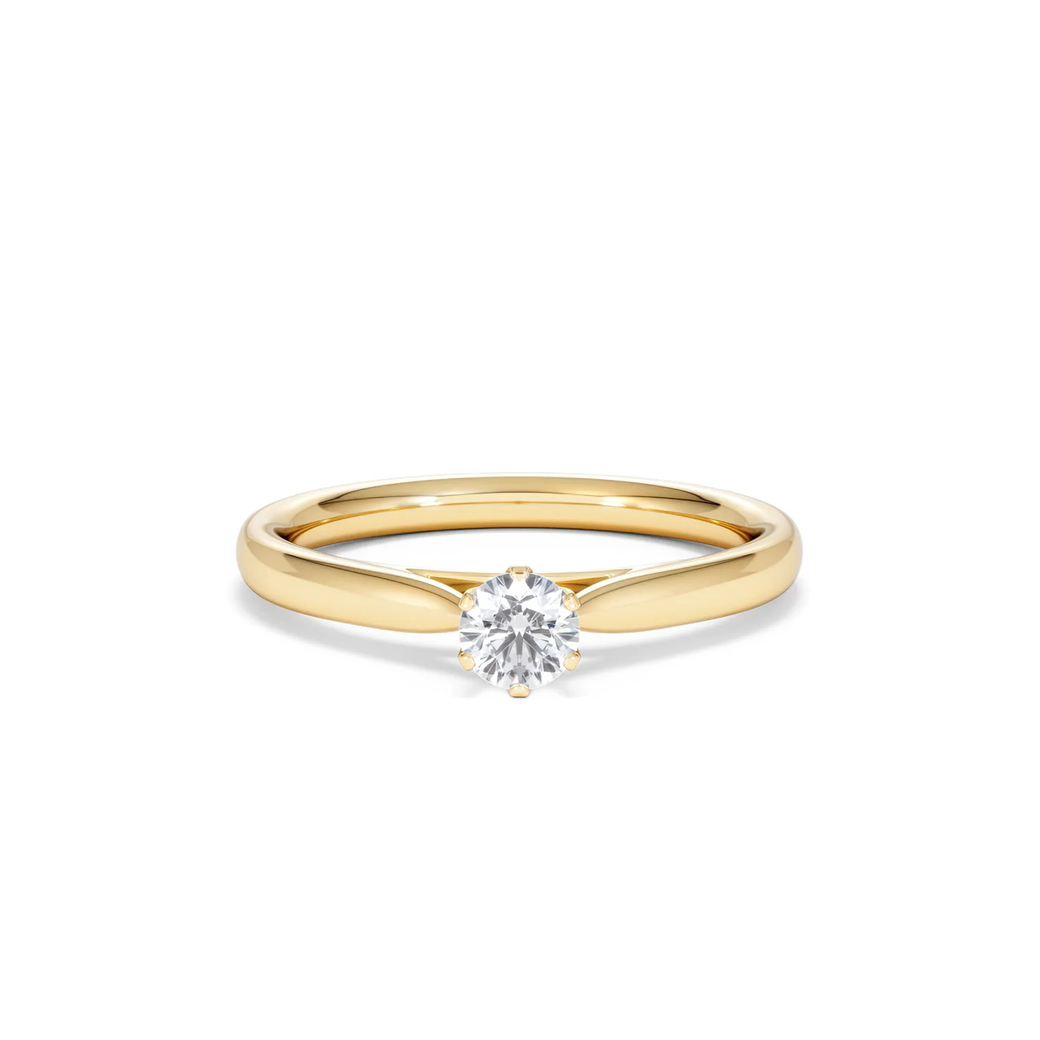 Engagement Ring Certified Diamond 0.25CT H/SI High Set Chloe 18K Gold - Image 8