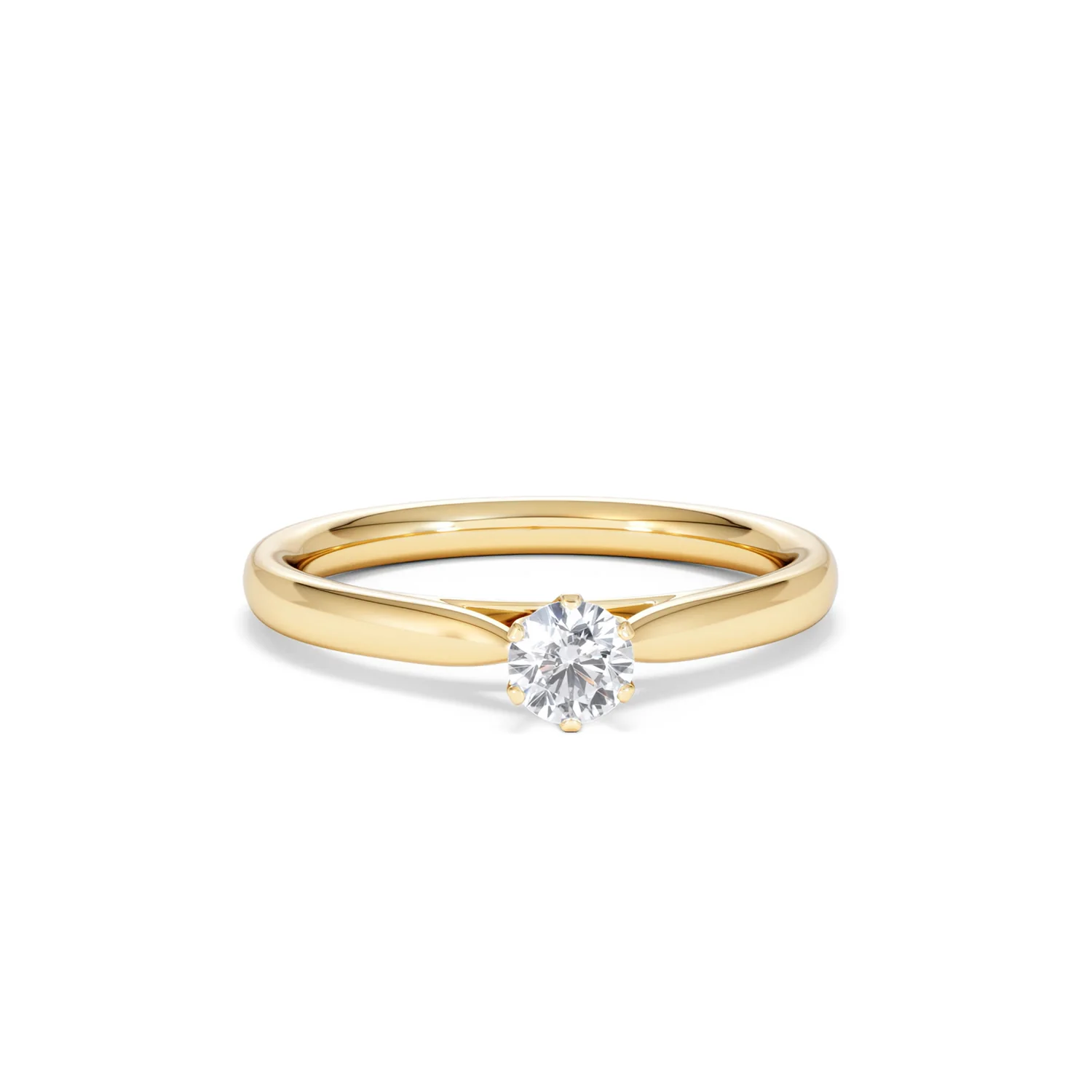 Engagement Ring Certified Diamond 0.25CT H/SI High Set Chloe 18K Gold - Image 9