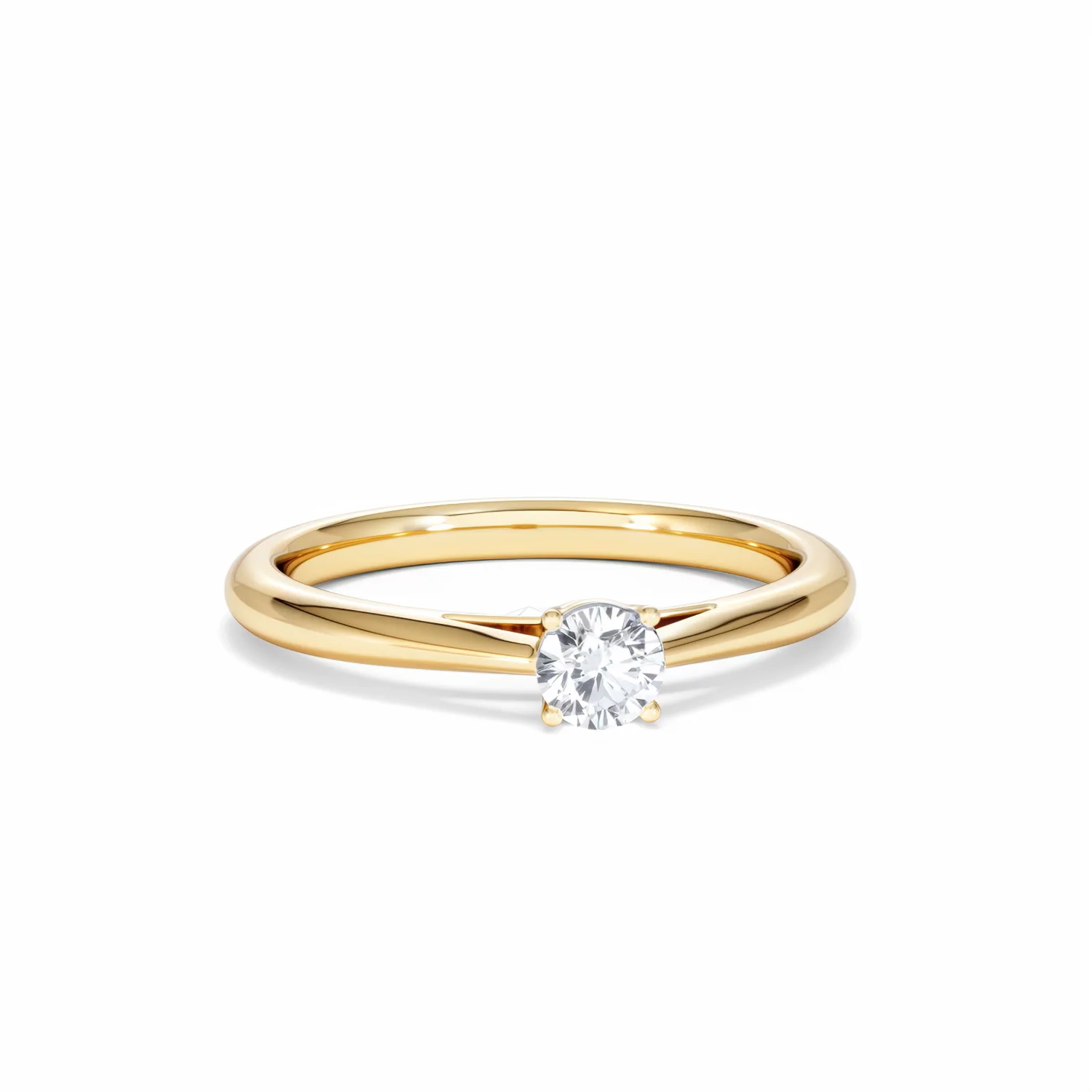 Engagement Ring Certified Elysia 18K Gold Diamond 0.25CT-G-H/SI - Image 10