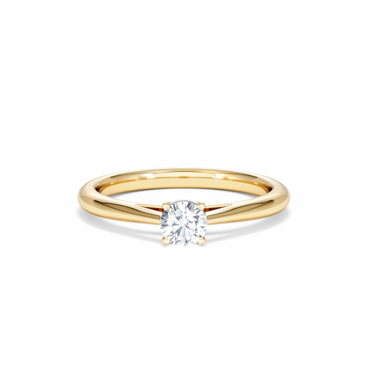 Engagement Ring Certified Elysia 18K Gold Diamond 0.33CT-F-G/VS - Image 8